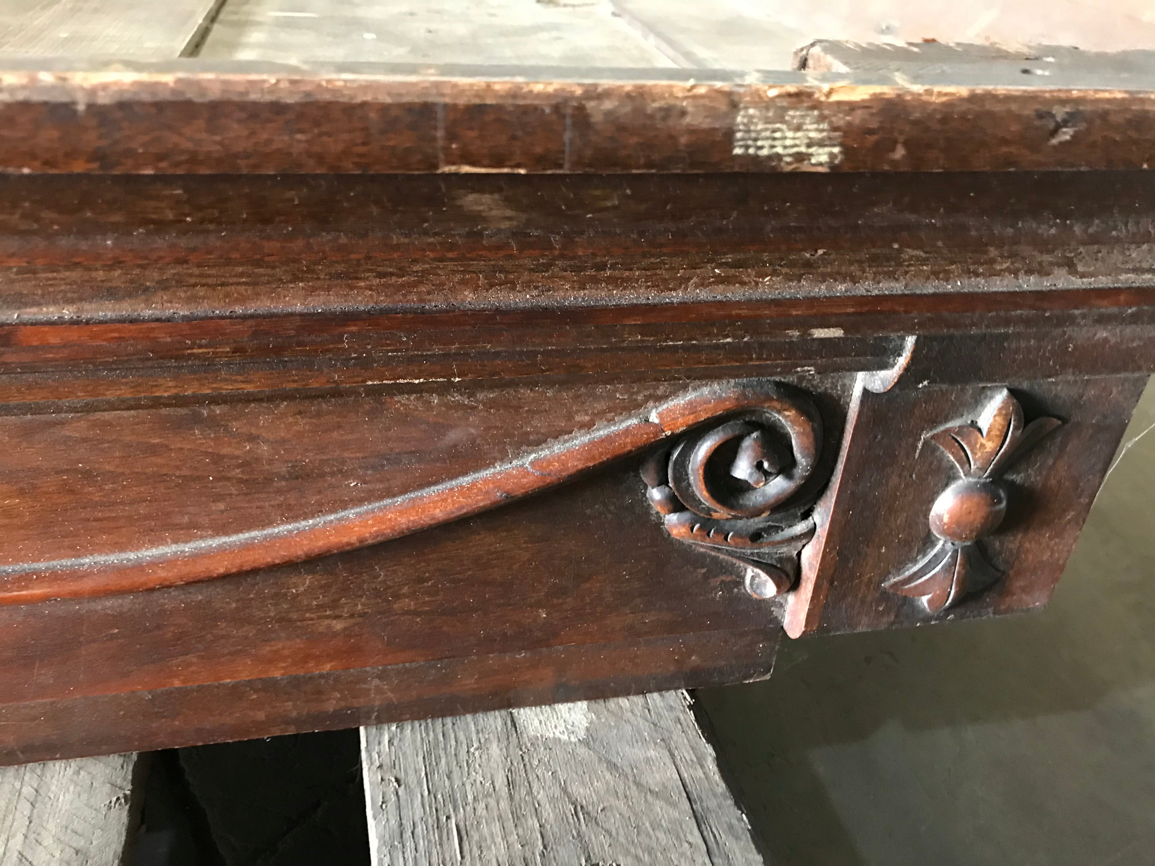 Salvaged Mantle- Carved Front