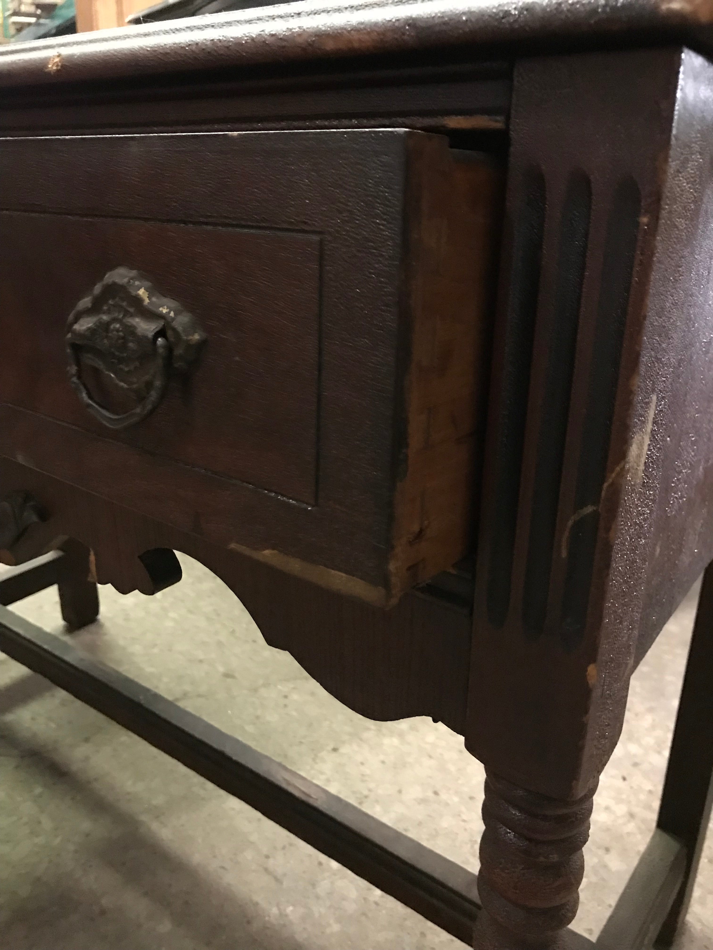 Vintage  Wood Dressing Vanity Base