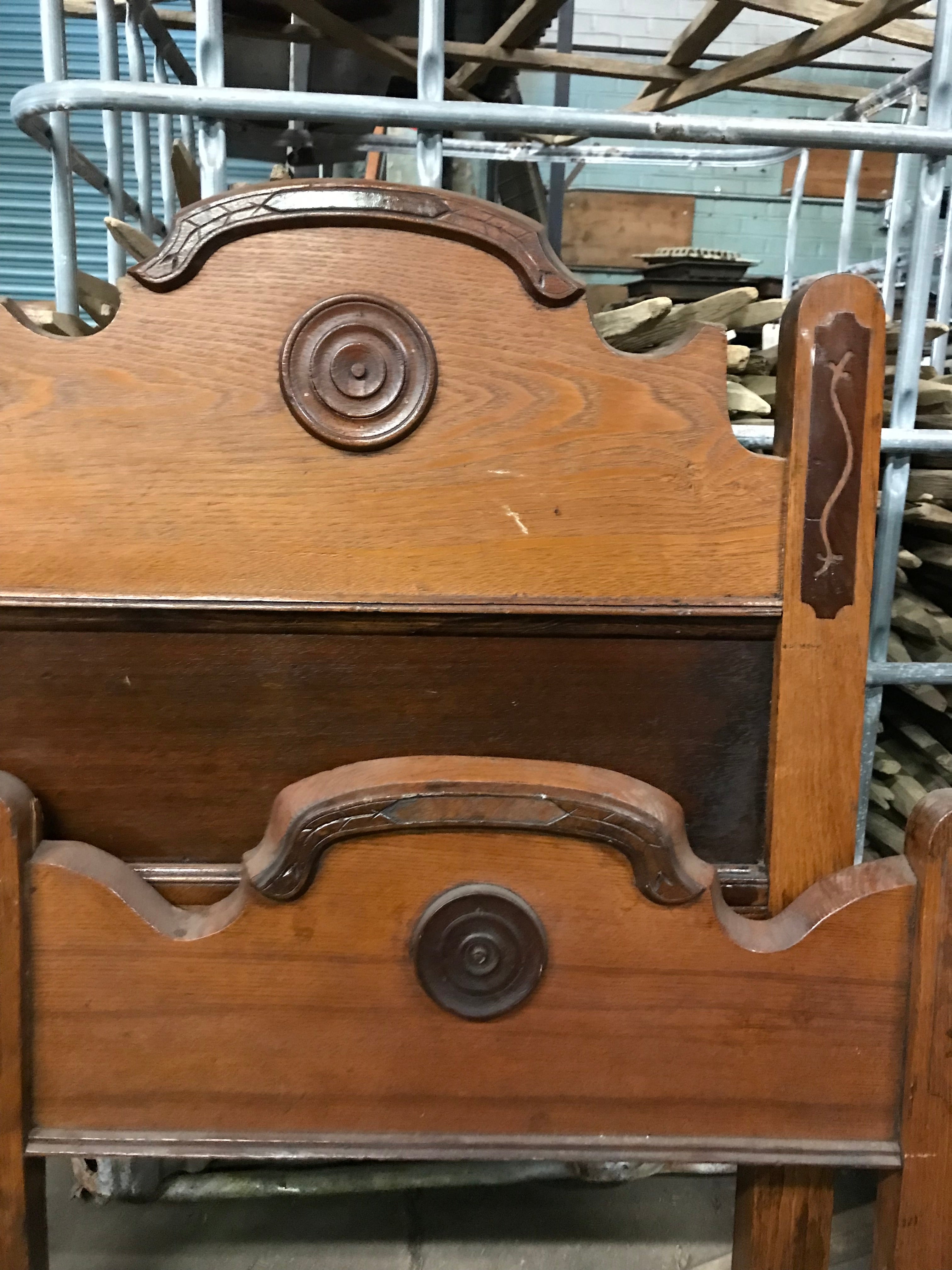 Vintage Wood Bed Frame- Mini Twin 4 Piece