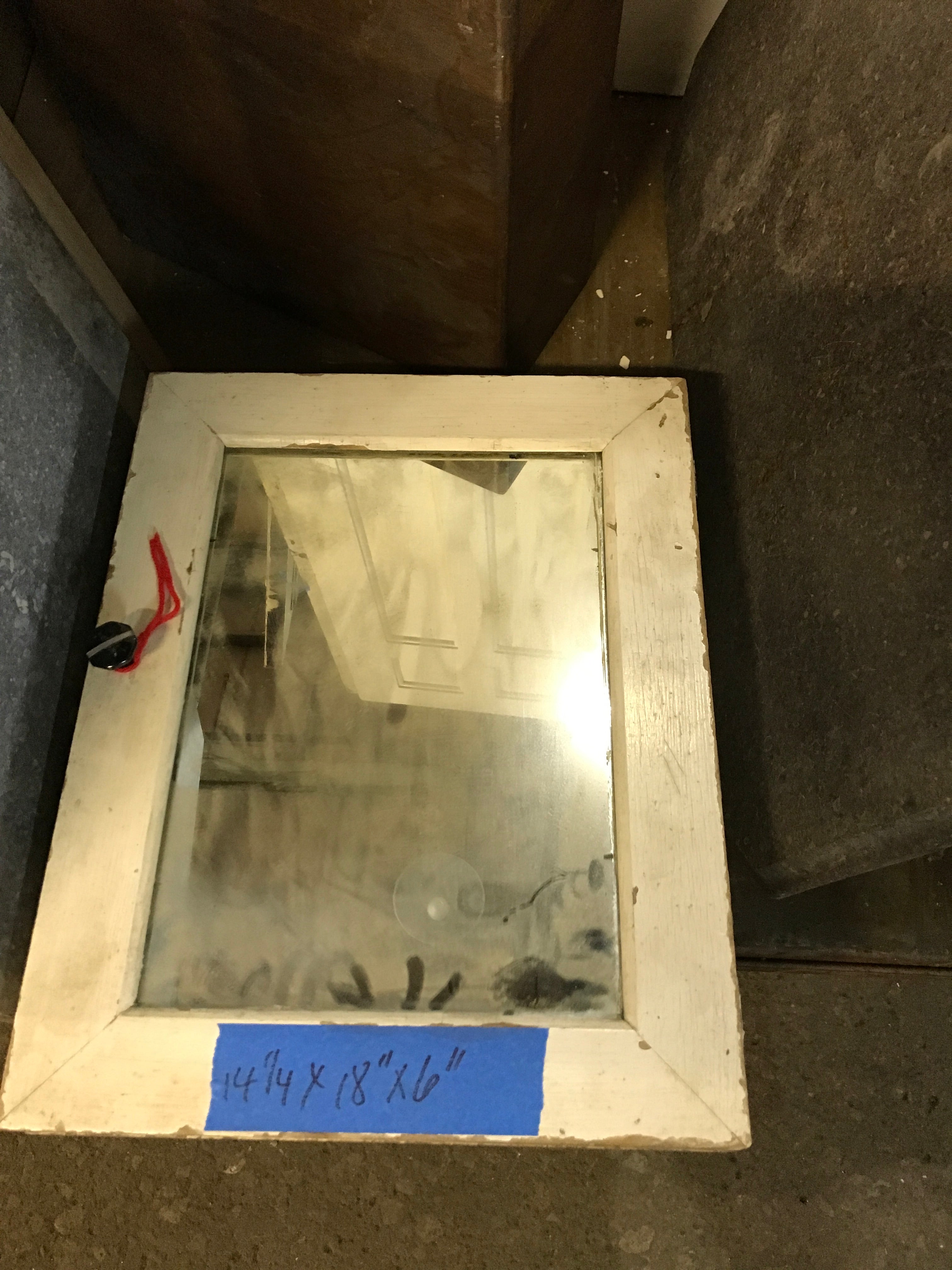 Wood Medicine Cabinet with Mirror wall mount