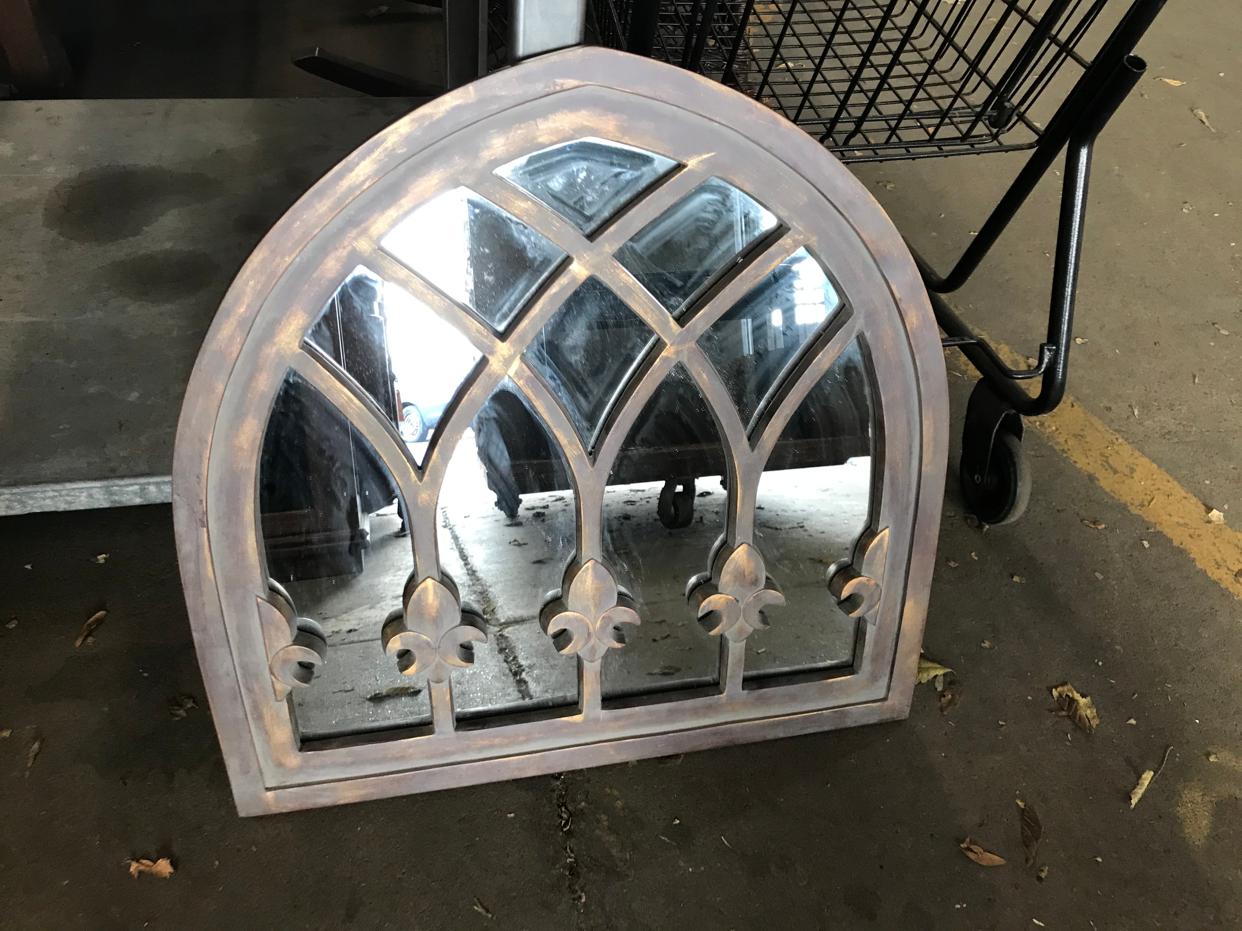 Wood Framed Arch Decorative Mirror