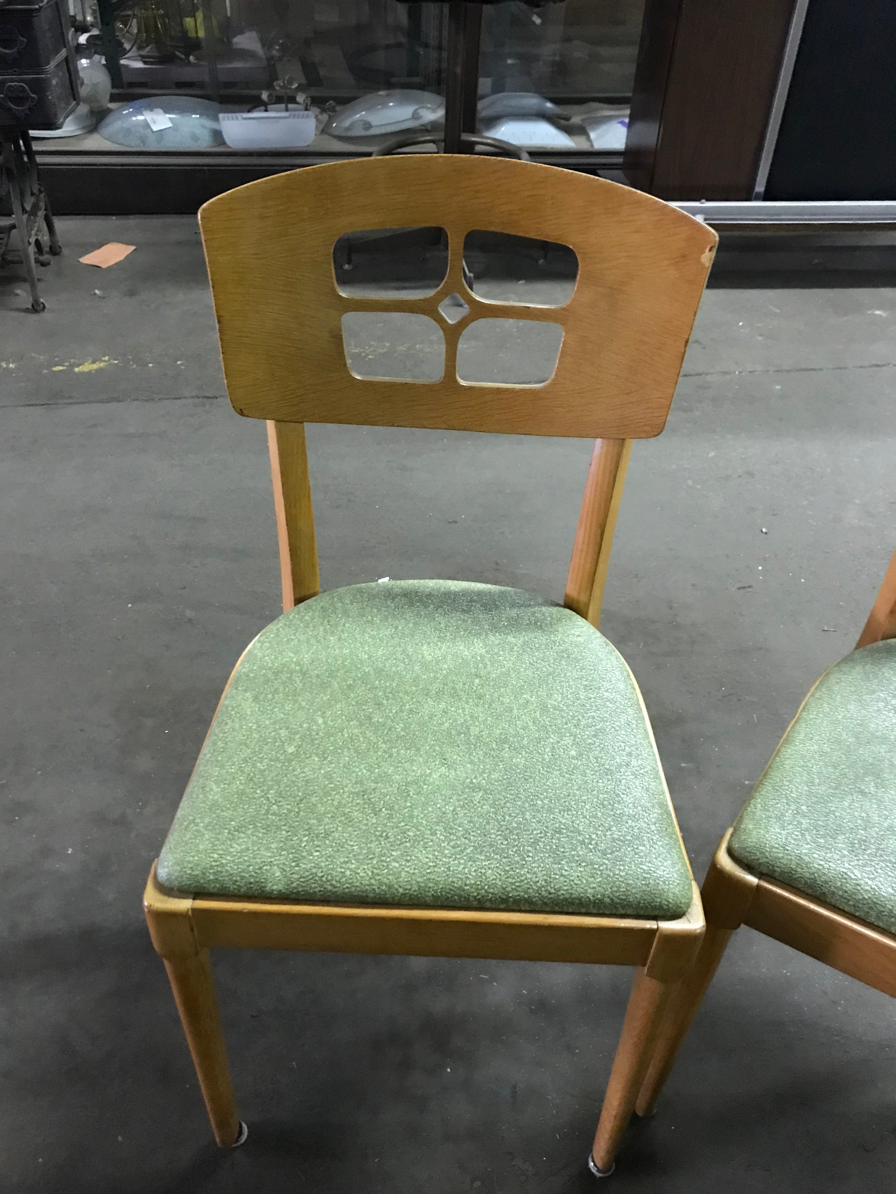 Set of 4 Wood Chairs