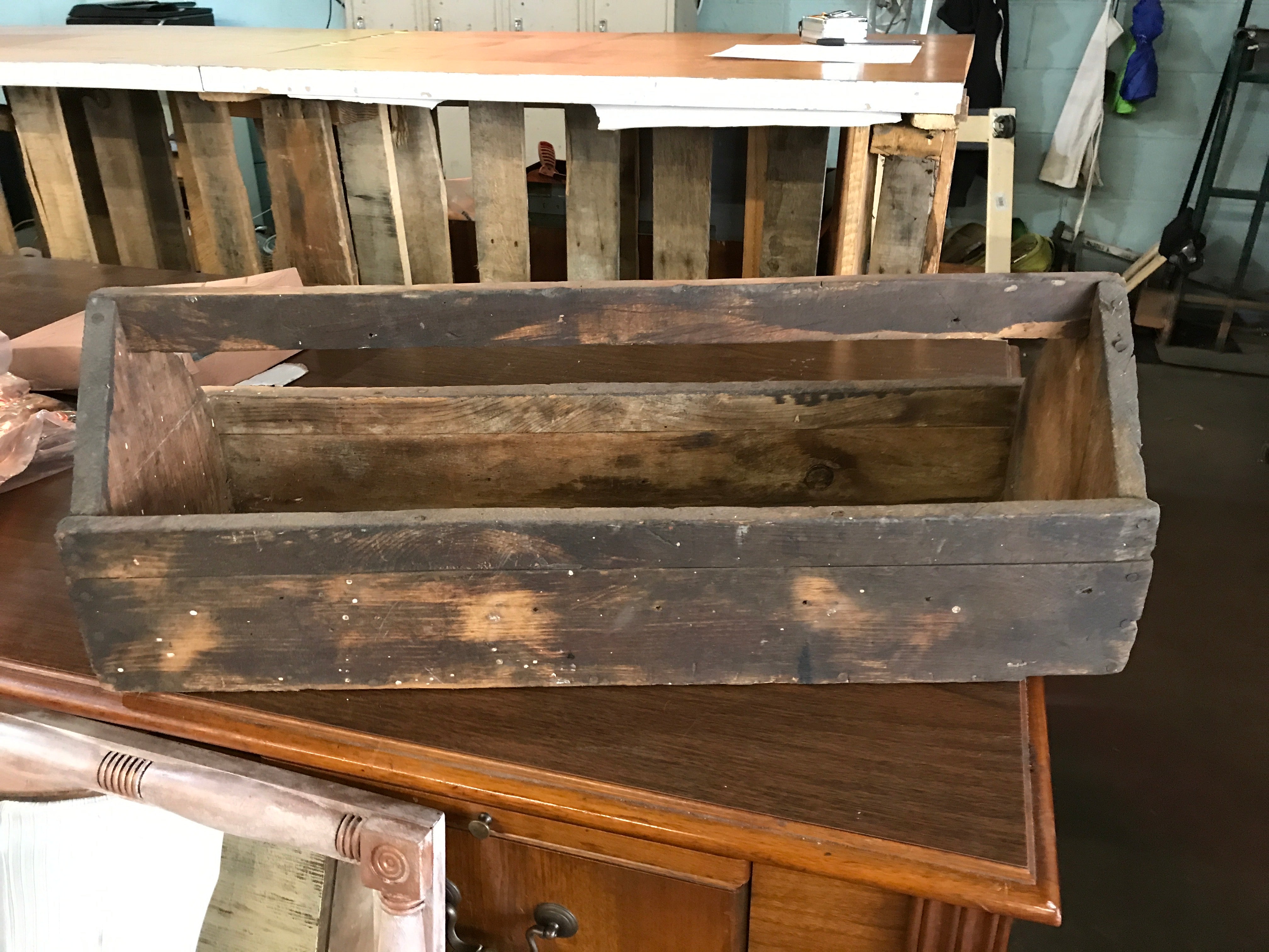 Wood Tool Box with Handle