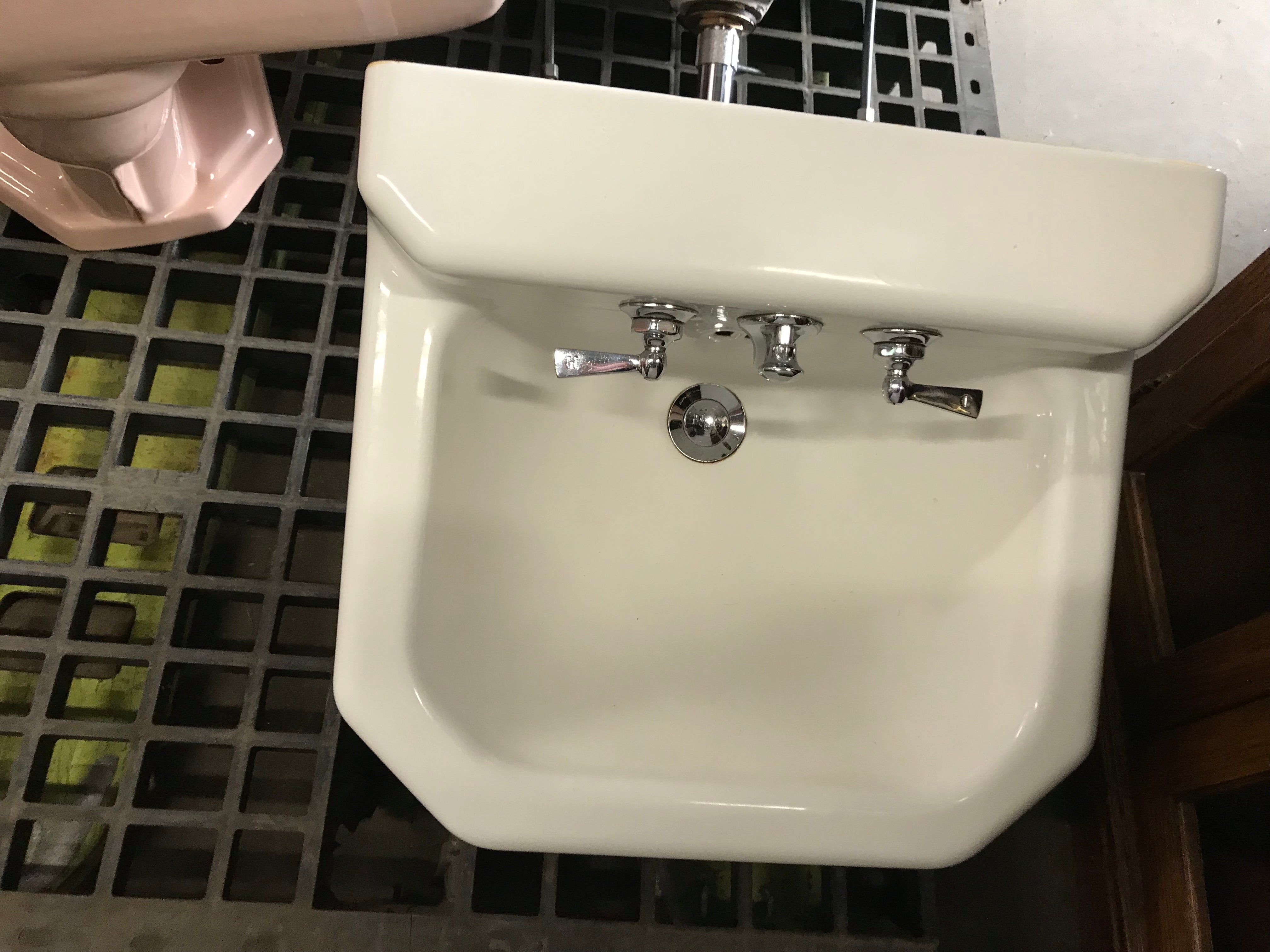 Wall Mount Sink With Faucet 18" x 16" with Top Shelf