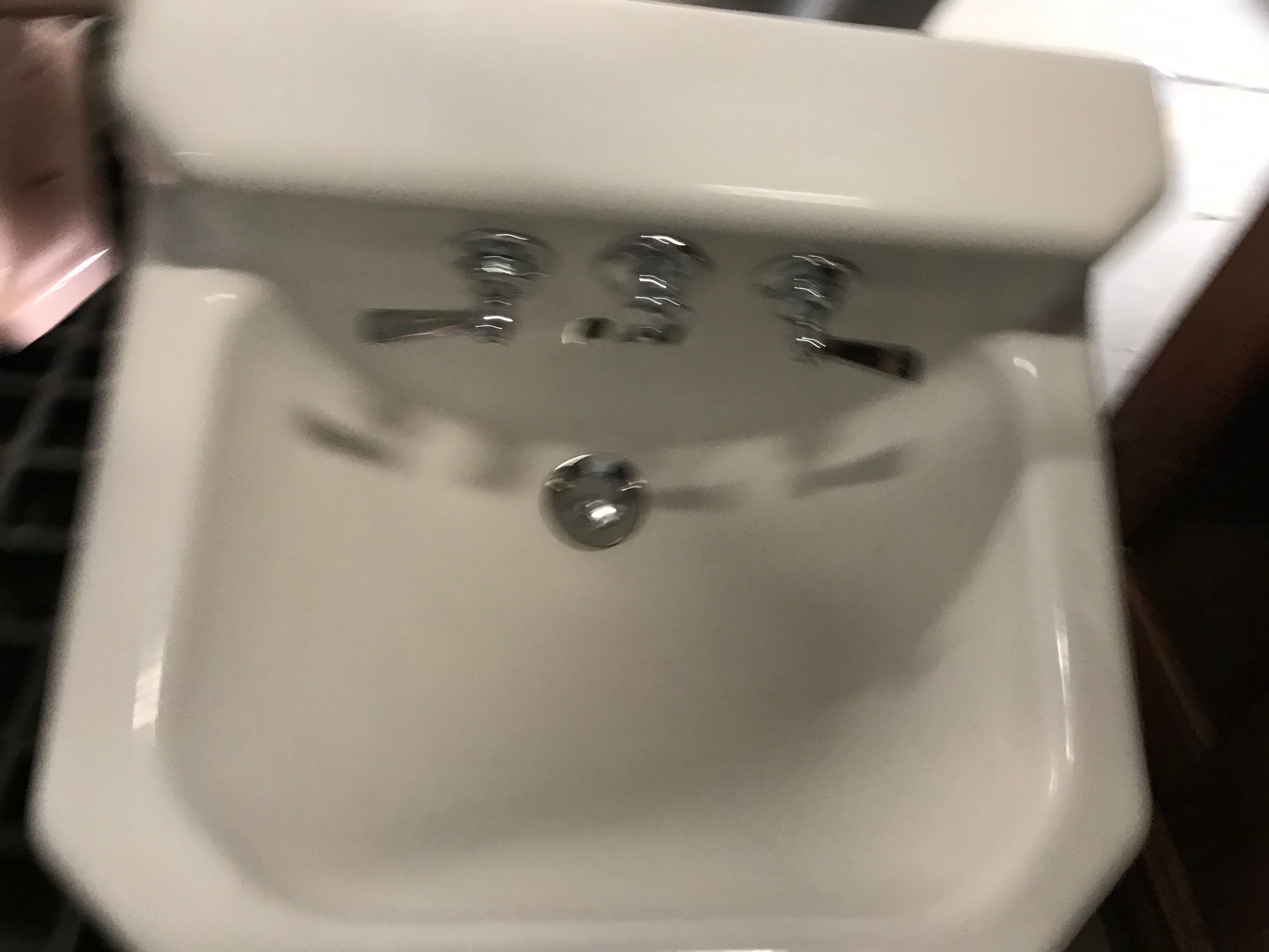 Wall Mount Sink With Faucet 18" x 16" with Top Shelf