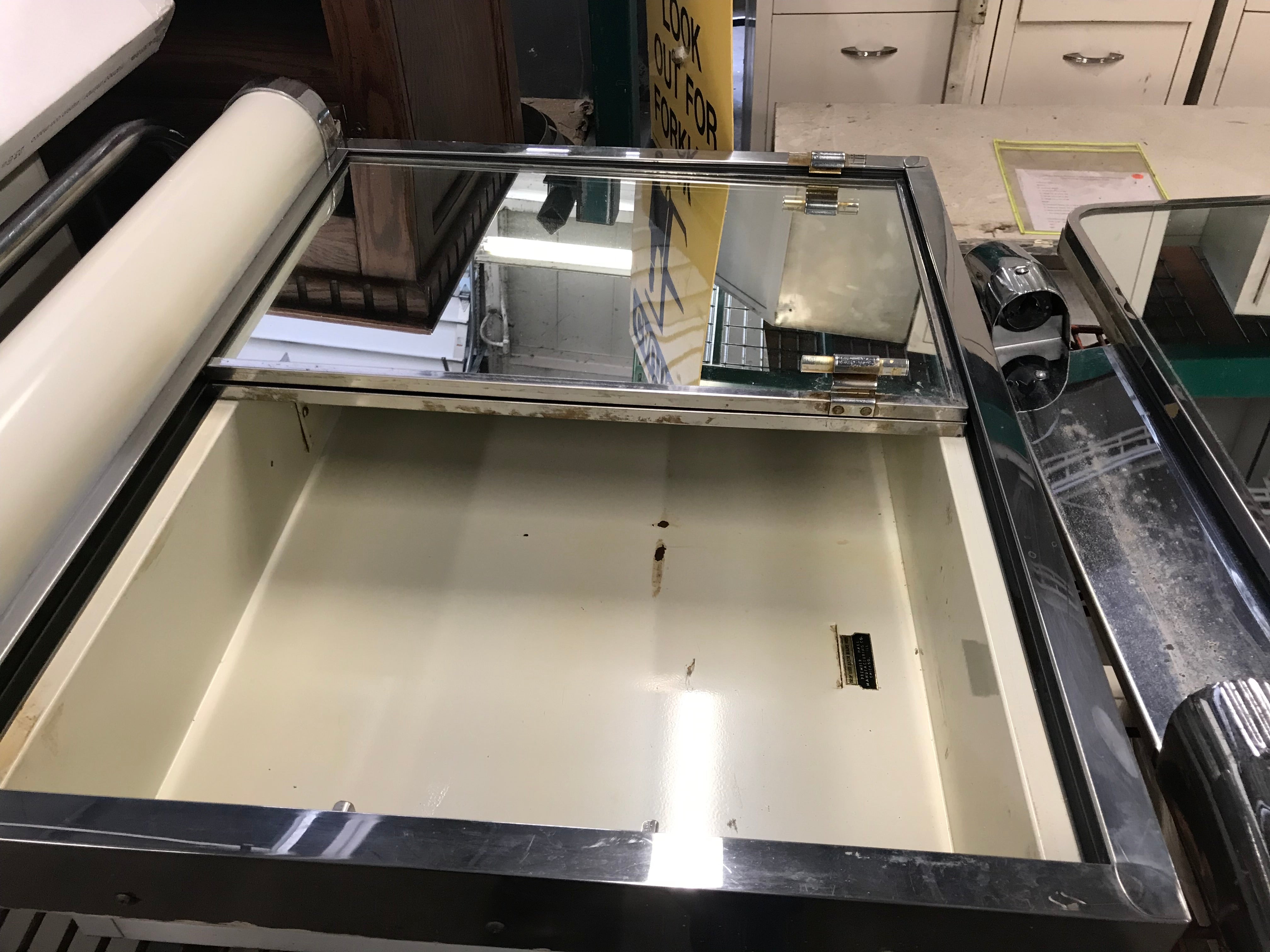 Vintage Medicine Cabinet with Top Light