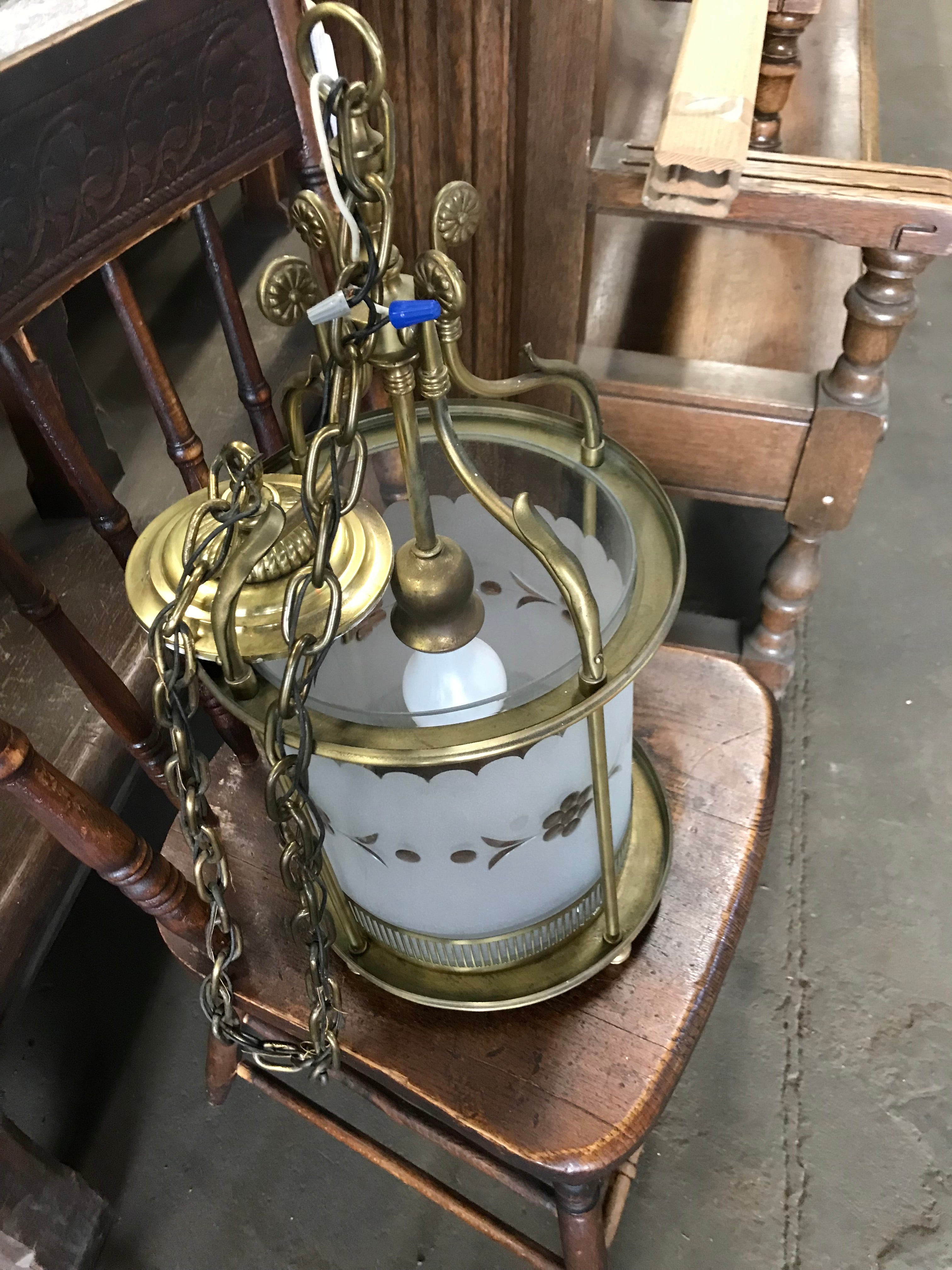 Vintage Brass Pendant Light