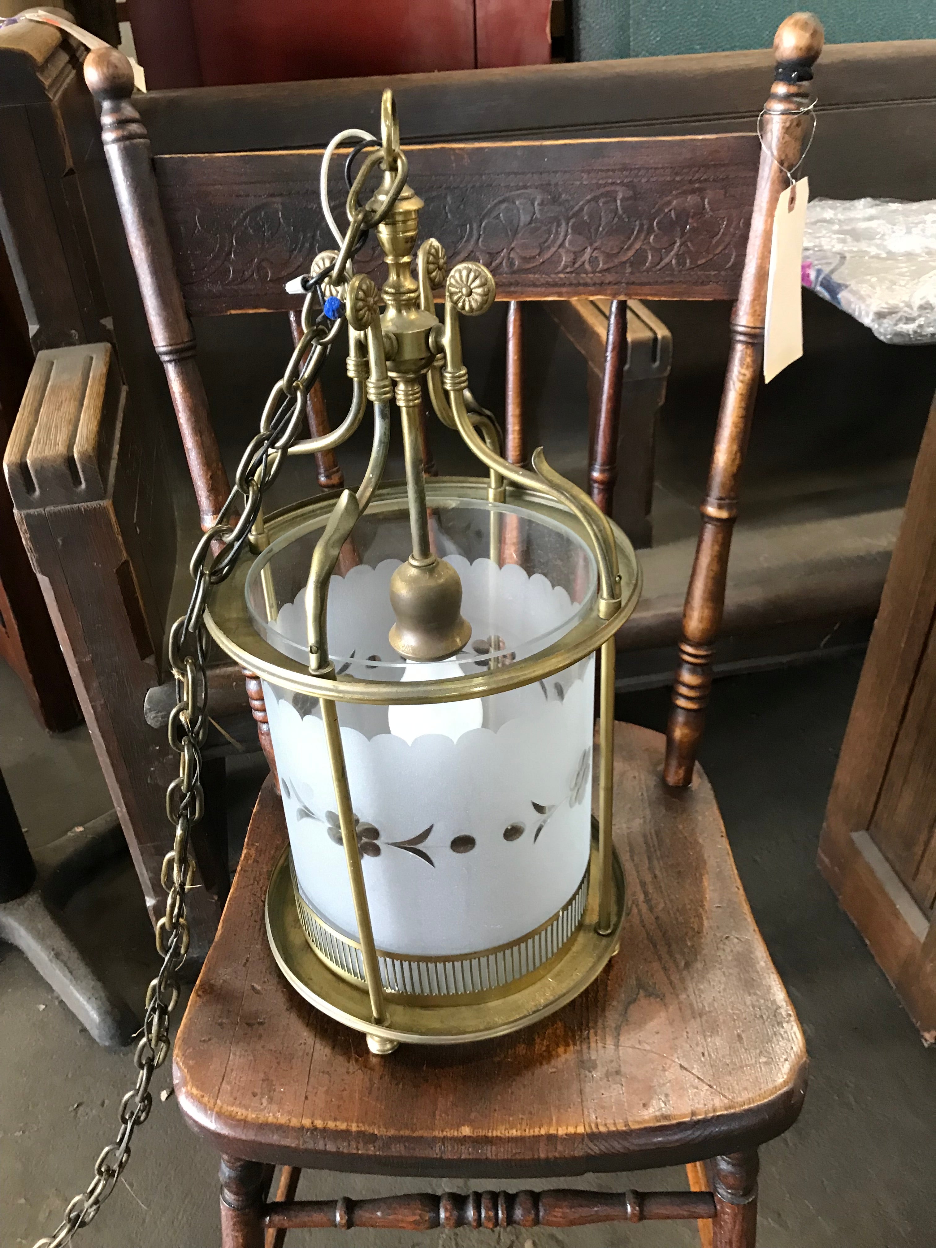 Vintage Brass Pendant Light
