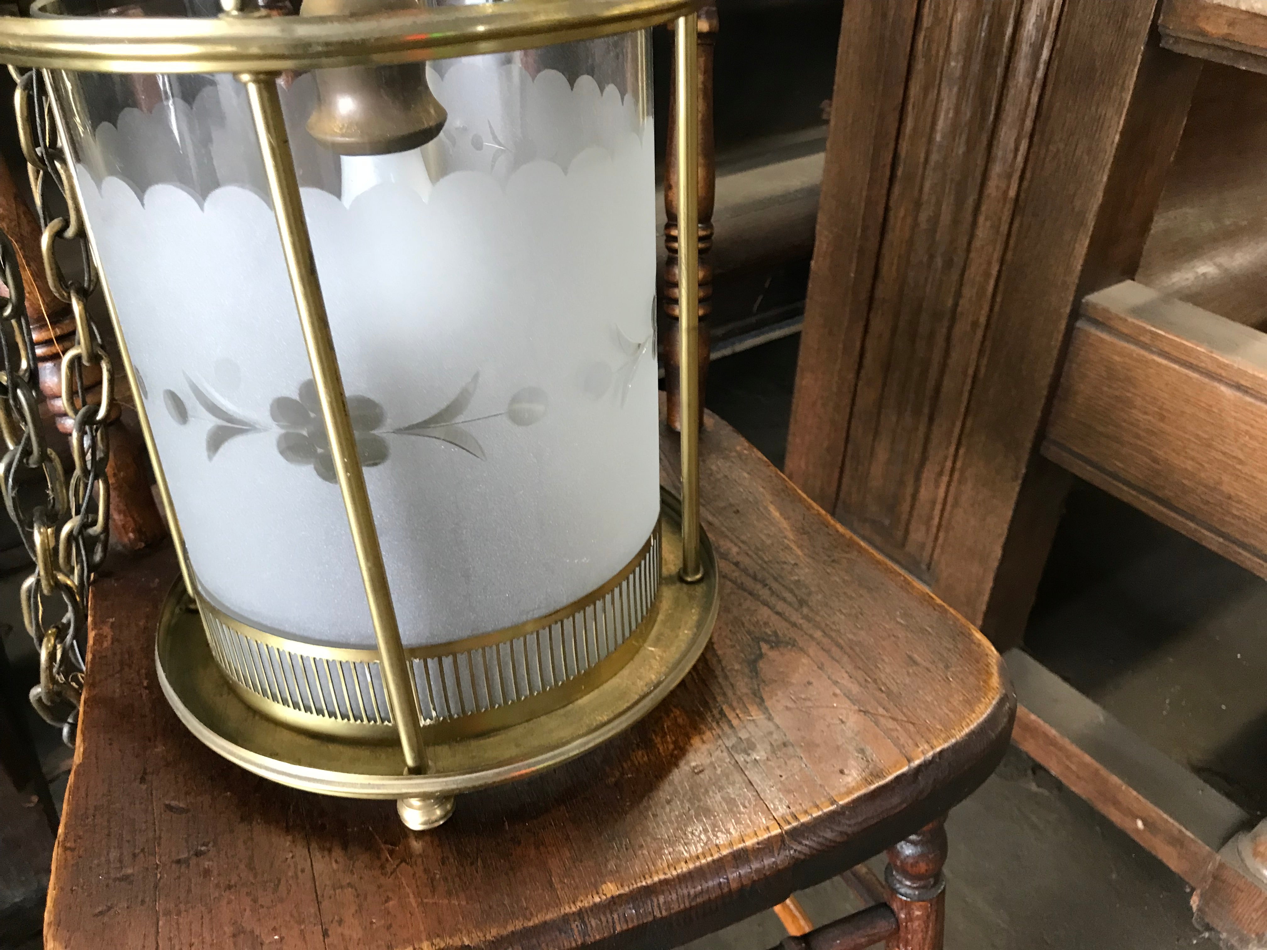 Vintage Brass Pendant Light