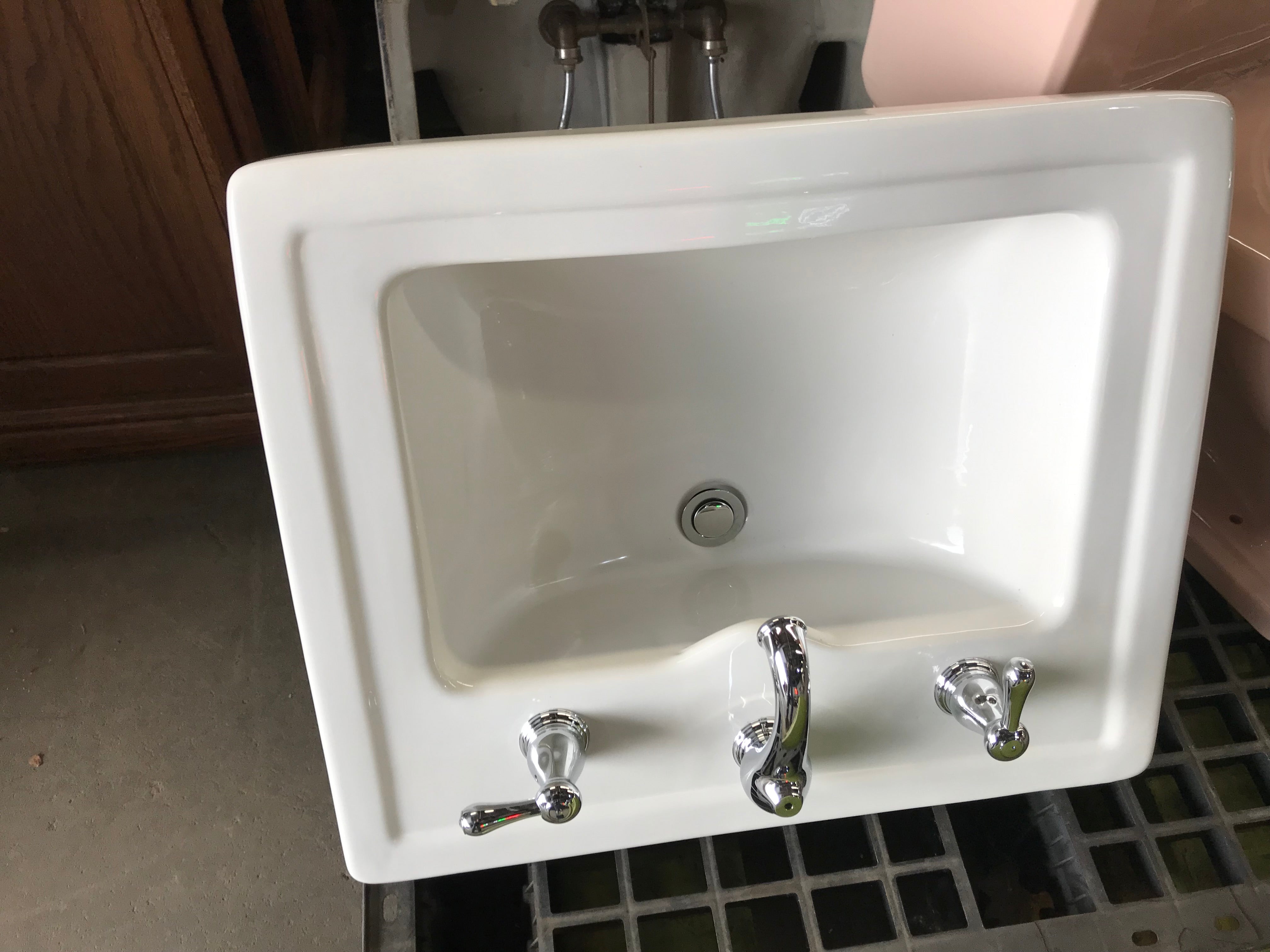 Vintage Wall Mount Sink  with Legs 24"