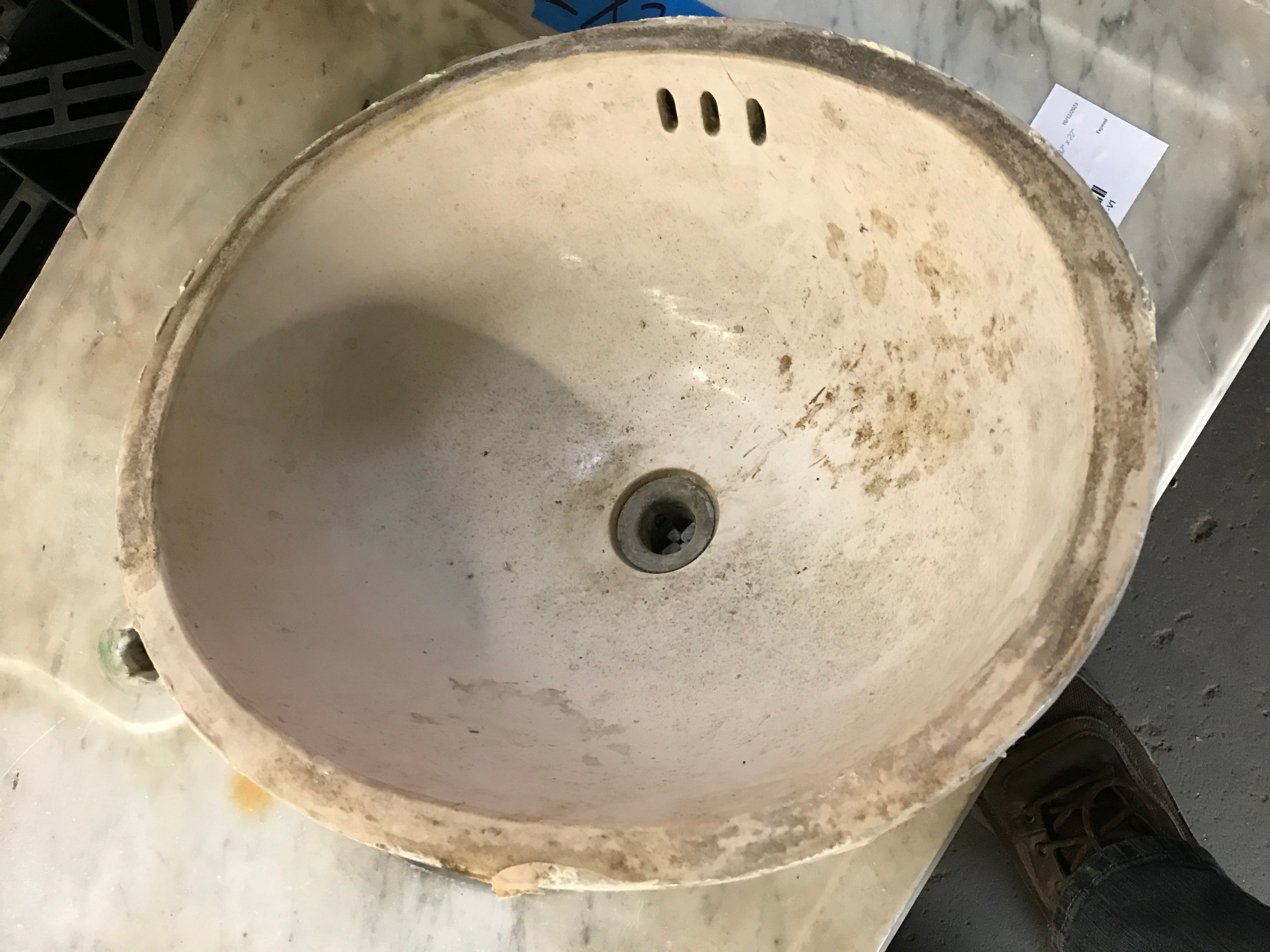 Marble Sink Top with Undermount Sink  32" x 22"