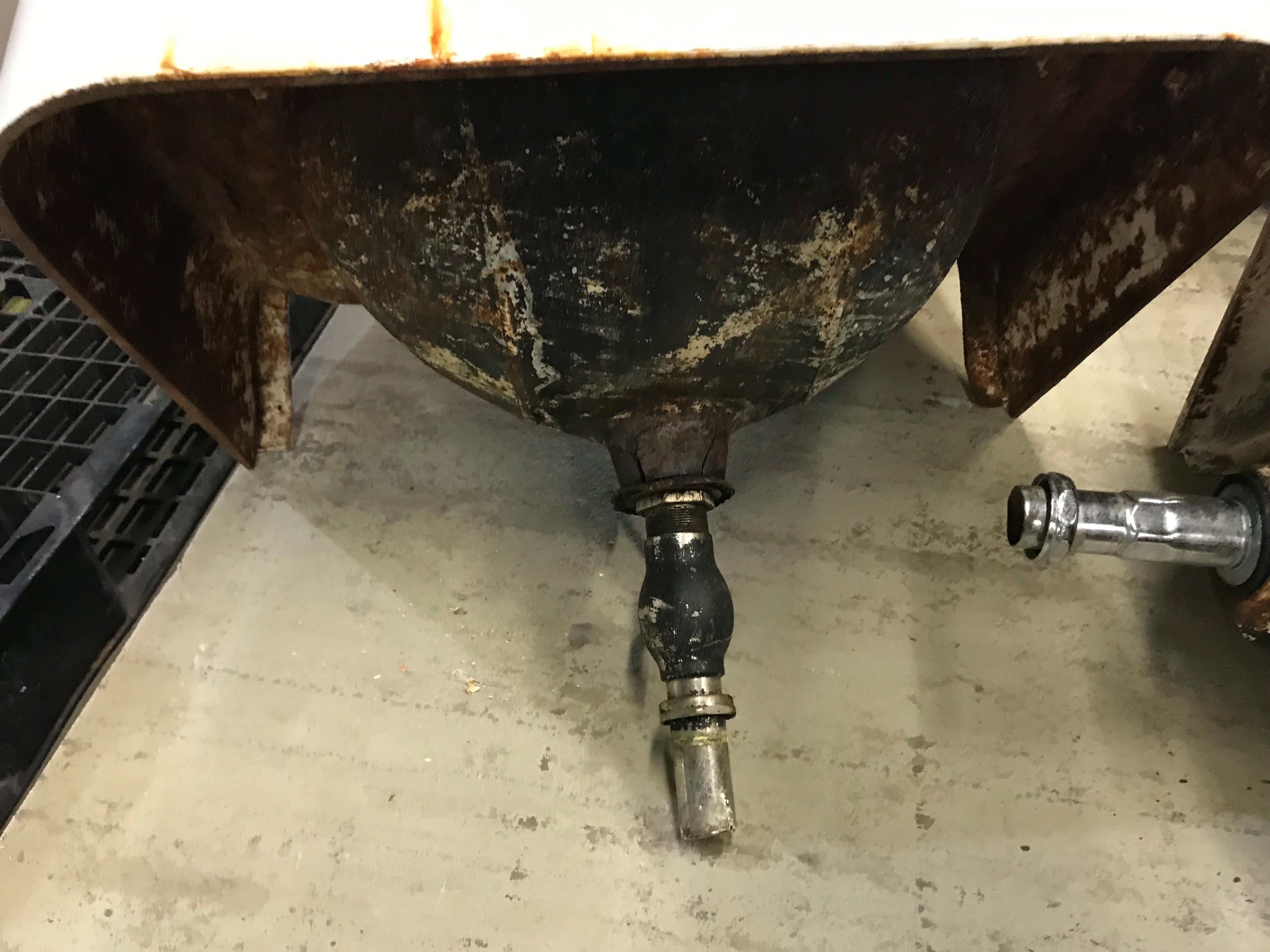 Cast Iron Wall Mount Sink with Backsplash