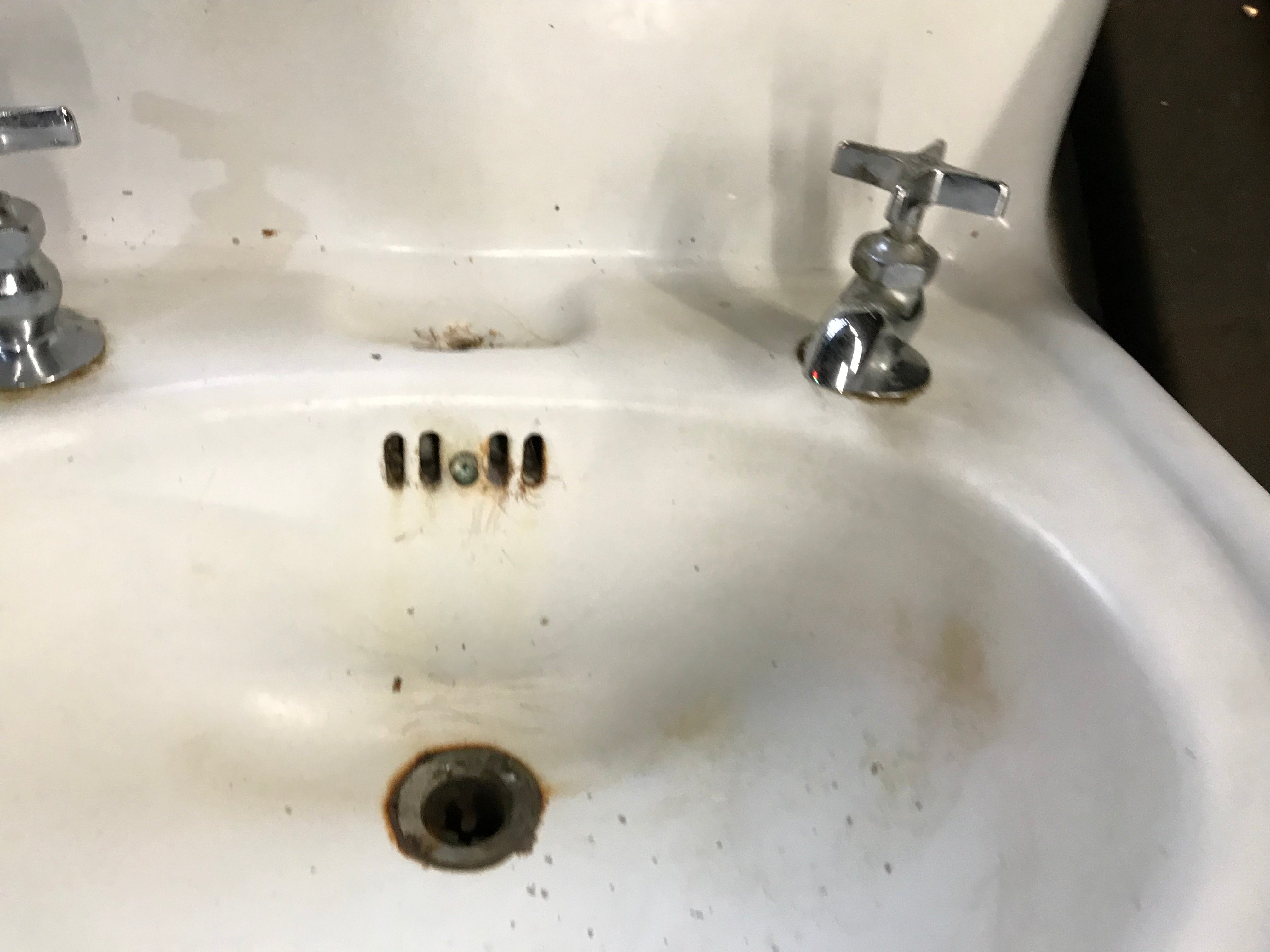 Cast Iron Wall Mount Sink Rounded Front  with Backsplash