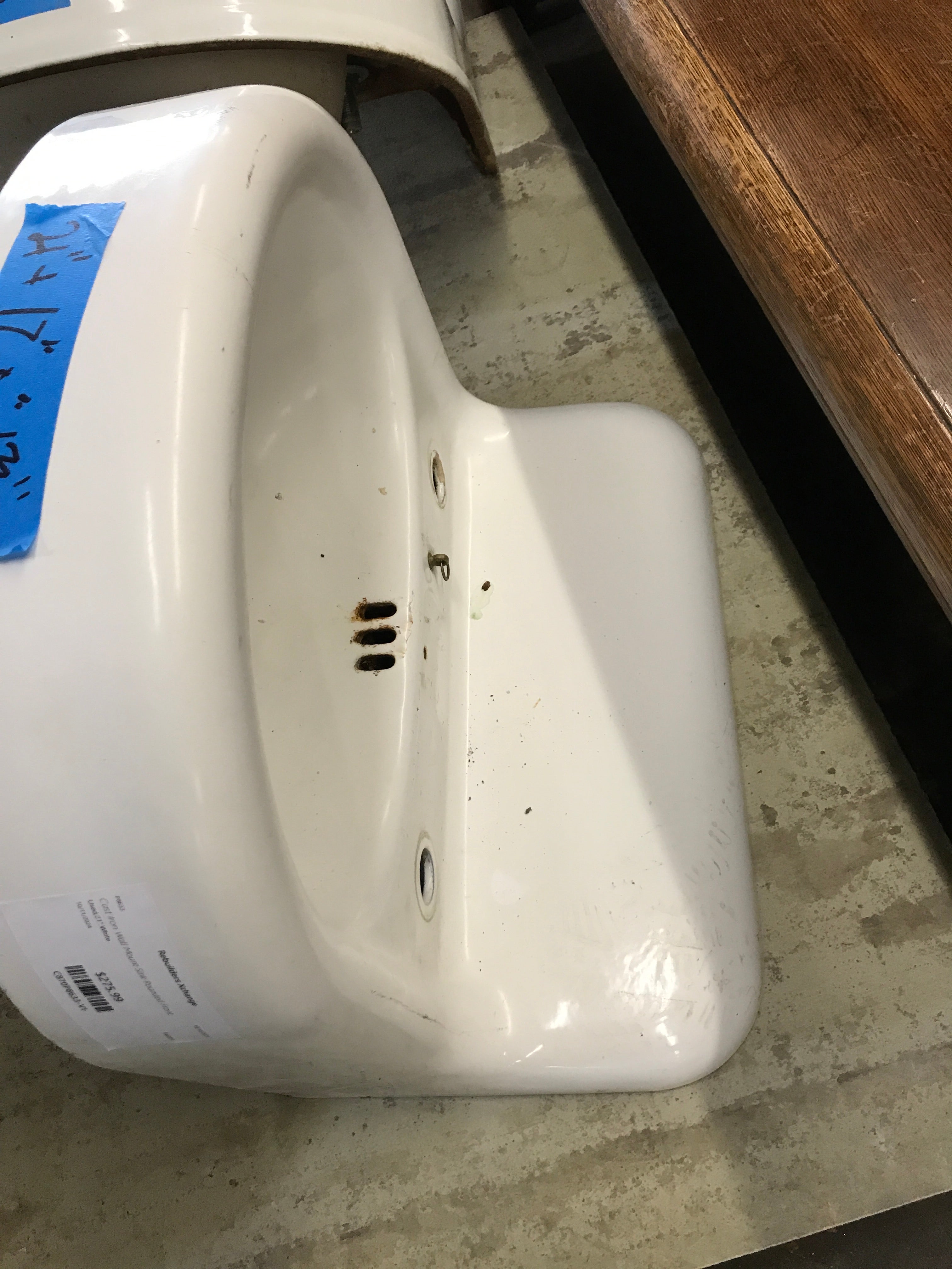 Cast Iron Wall Mount Sink Rounded Front