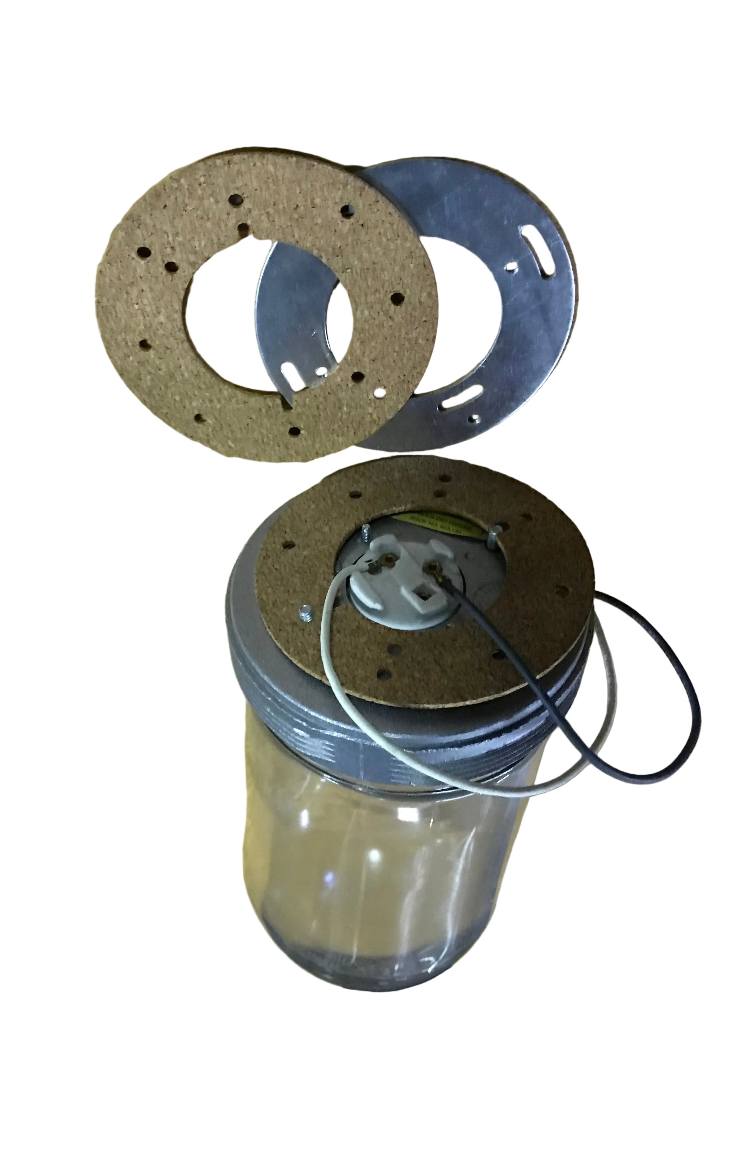 Vintage Stonco Industrial Glass Dome Light Fixture