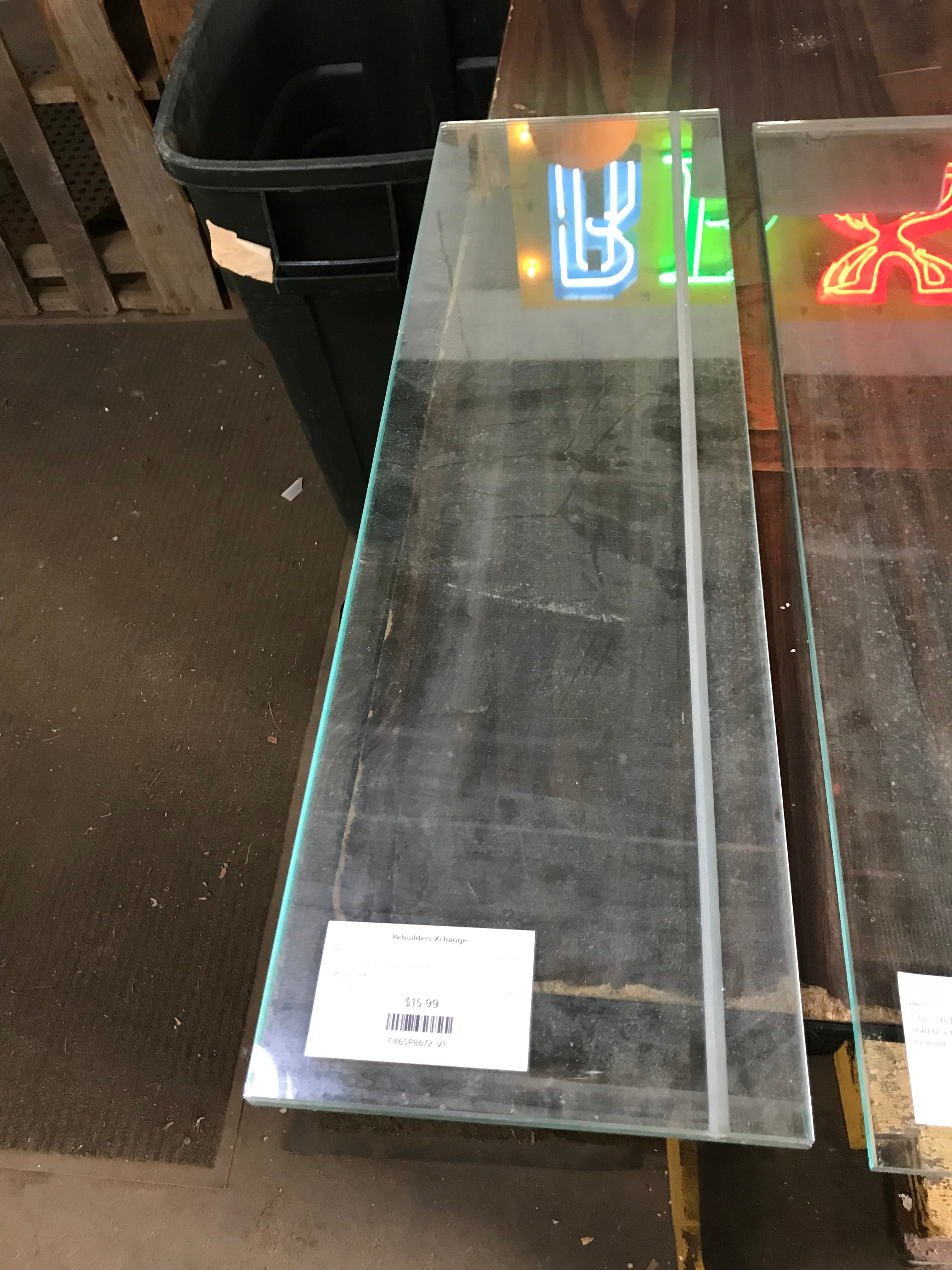 Set of 2 Glass Shelves 32" x 9 1/2"