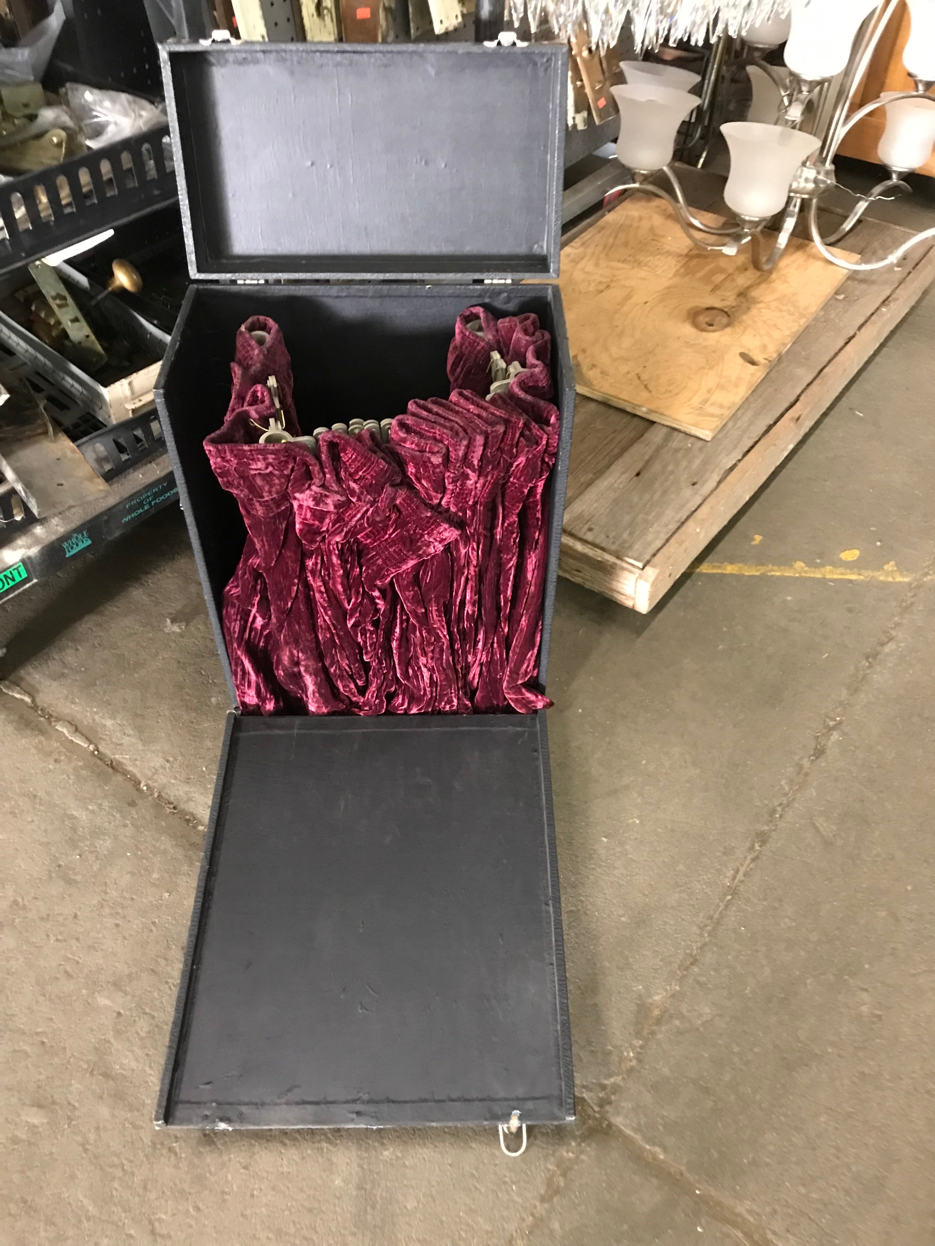 Portable Casket Expanding  Iron Drapes w/Cases