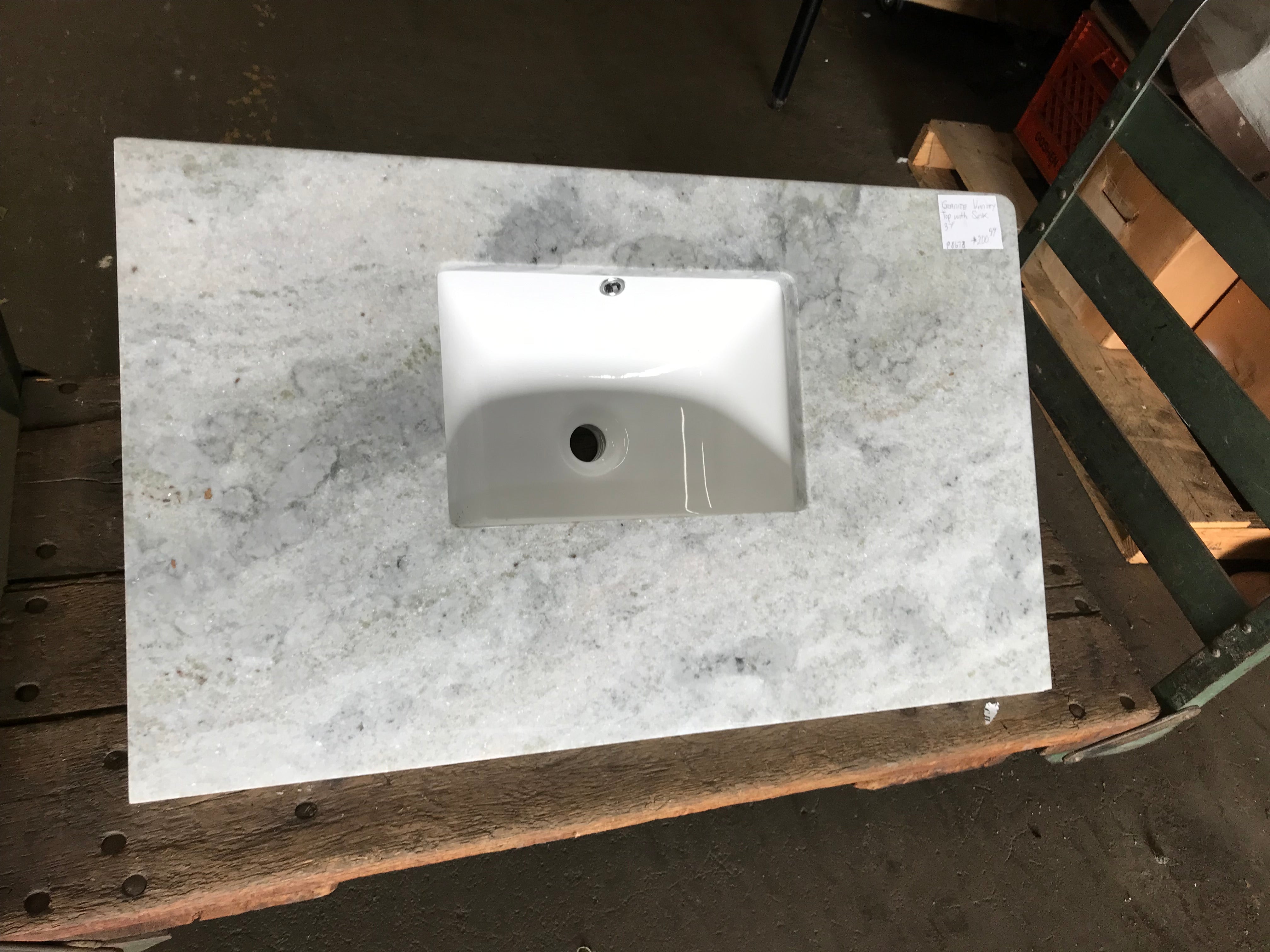 Granite Vanity Countertop and Sink 37"