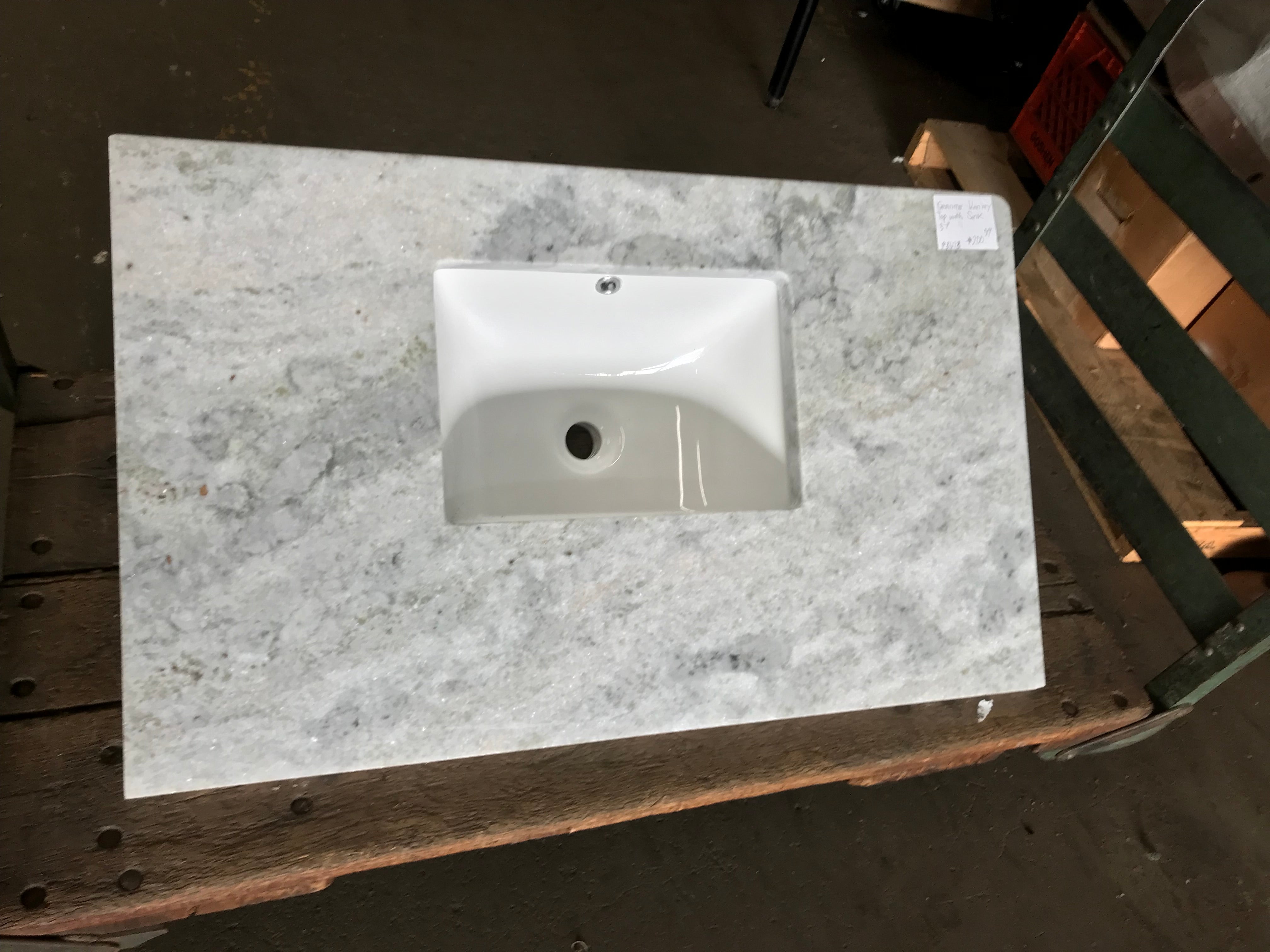 Granite Vanity Countertop and Sink 37"