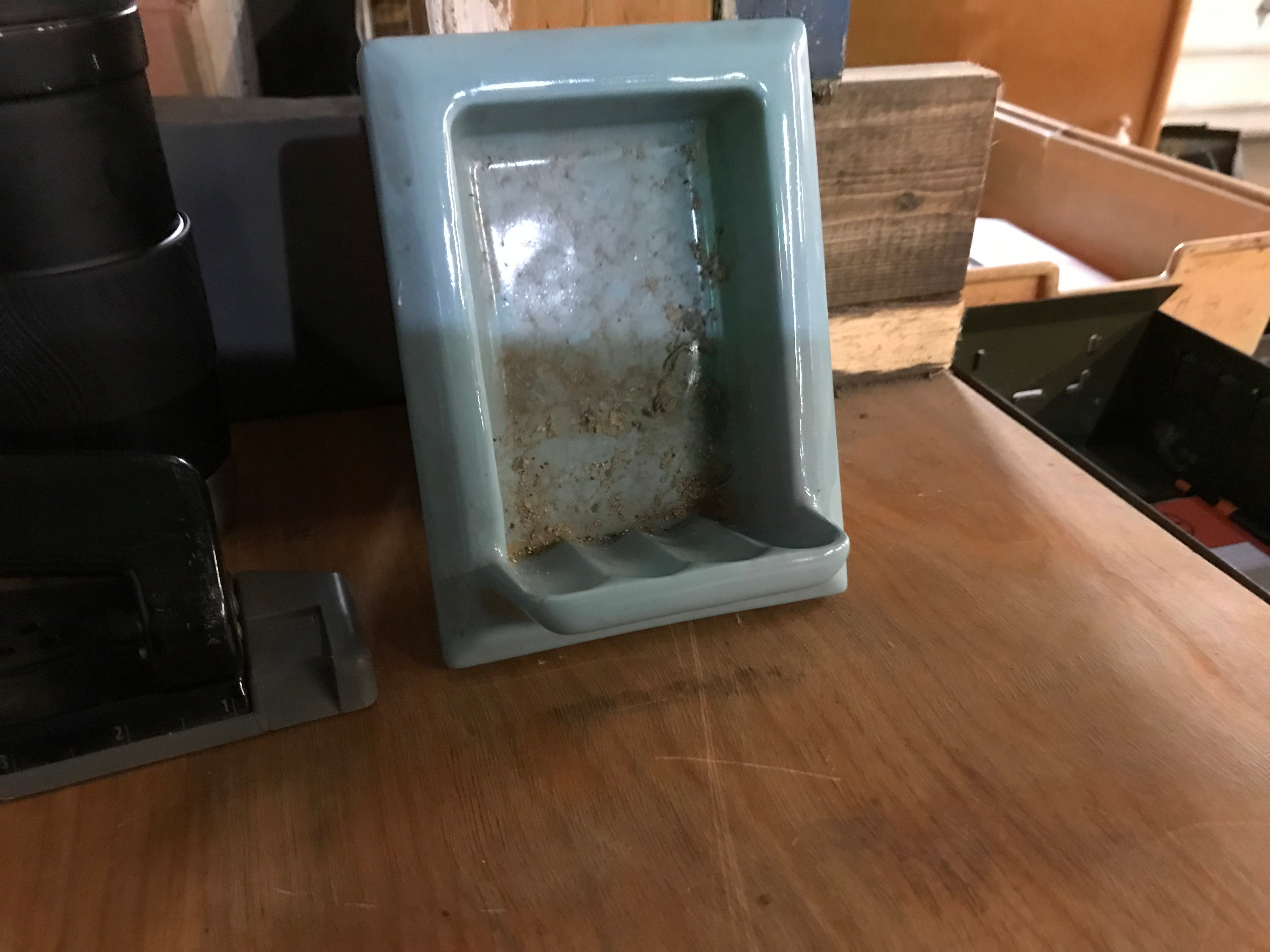 Blue Ceramic Soap Dish for tile walls