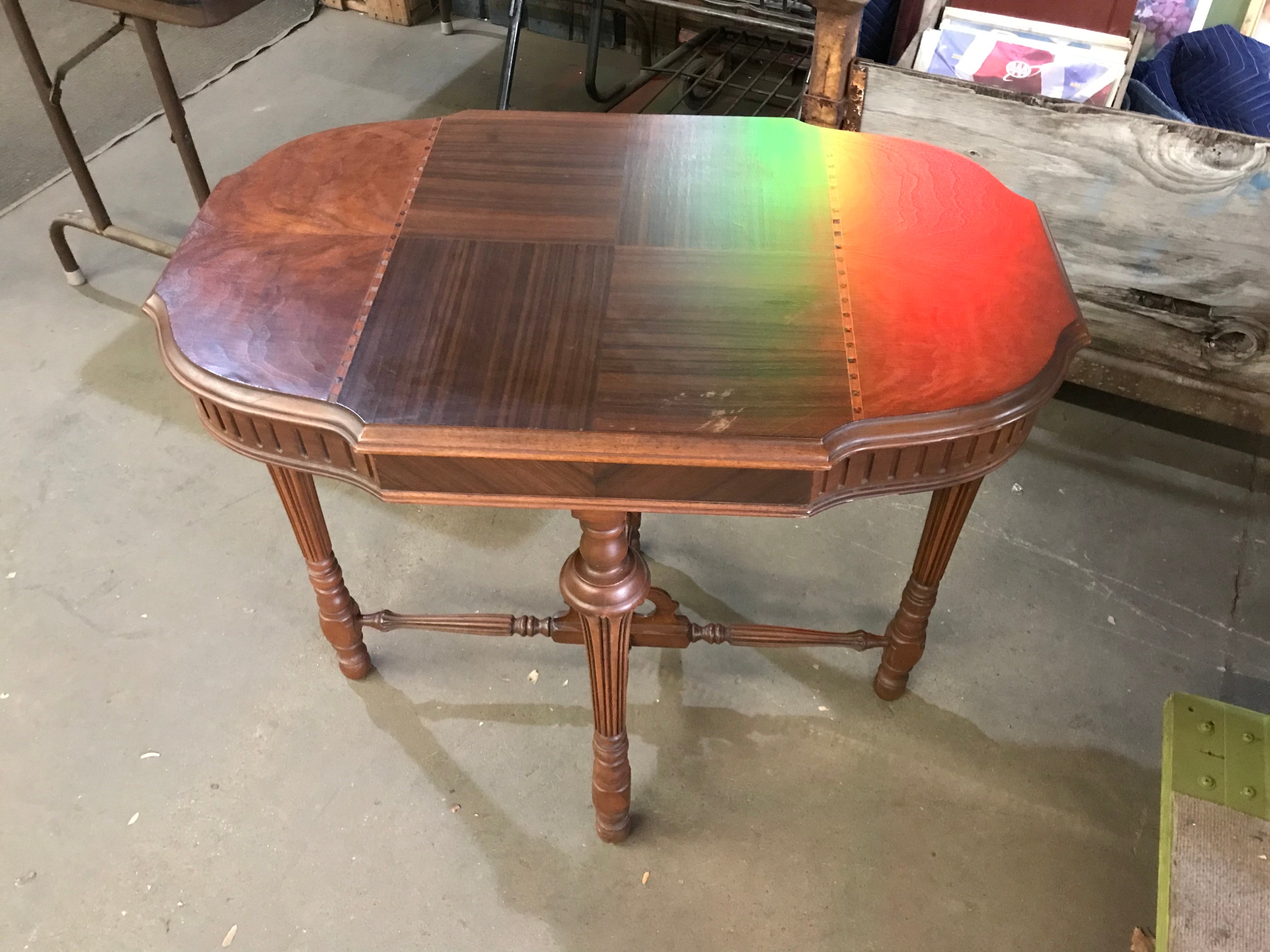 Vintage Wood Table- Oval