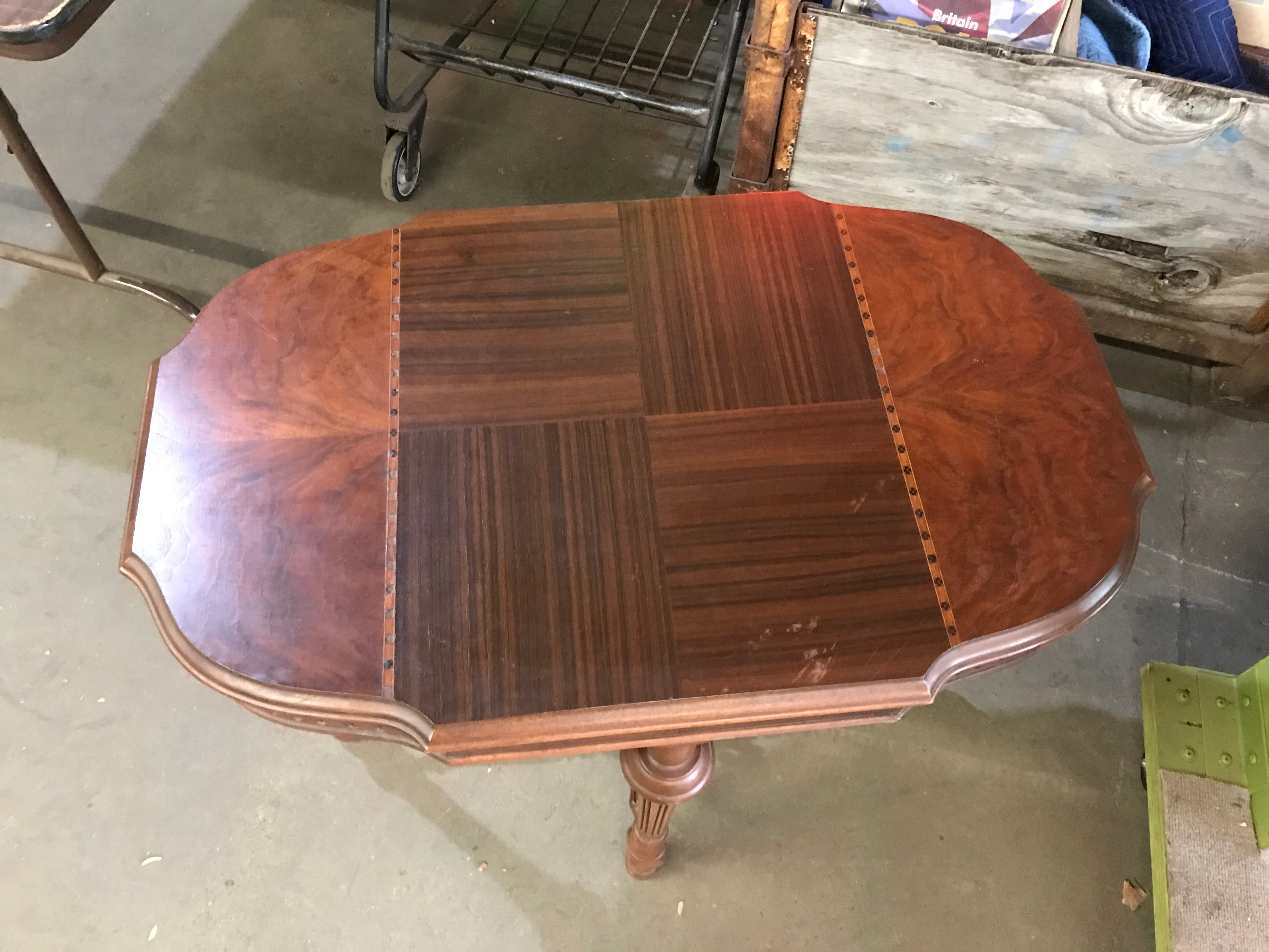 Vintage Wood Table- Oval