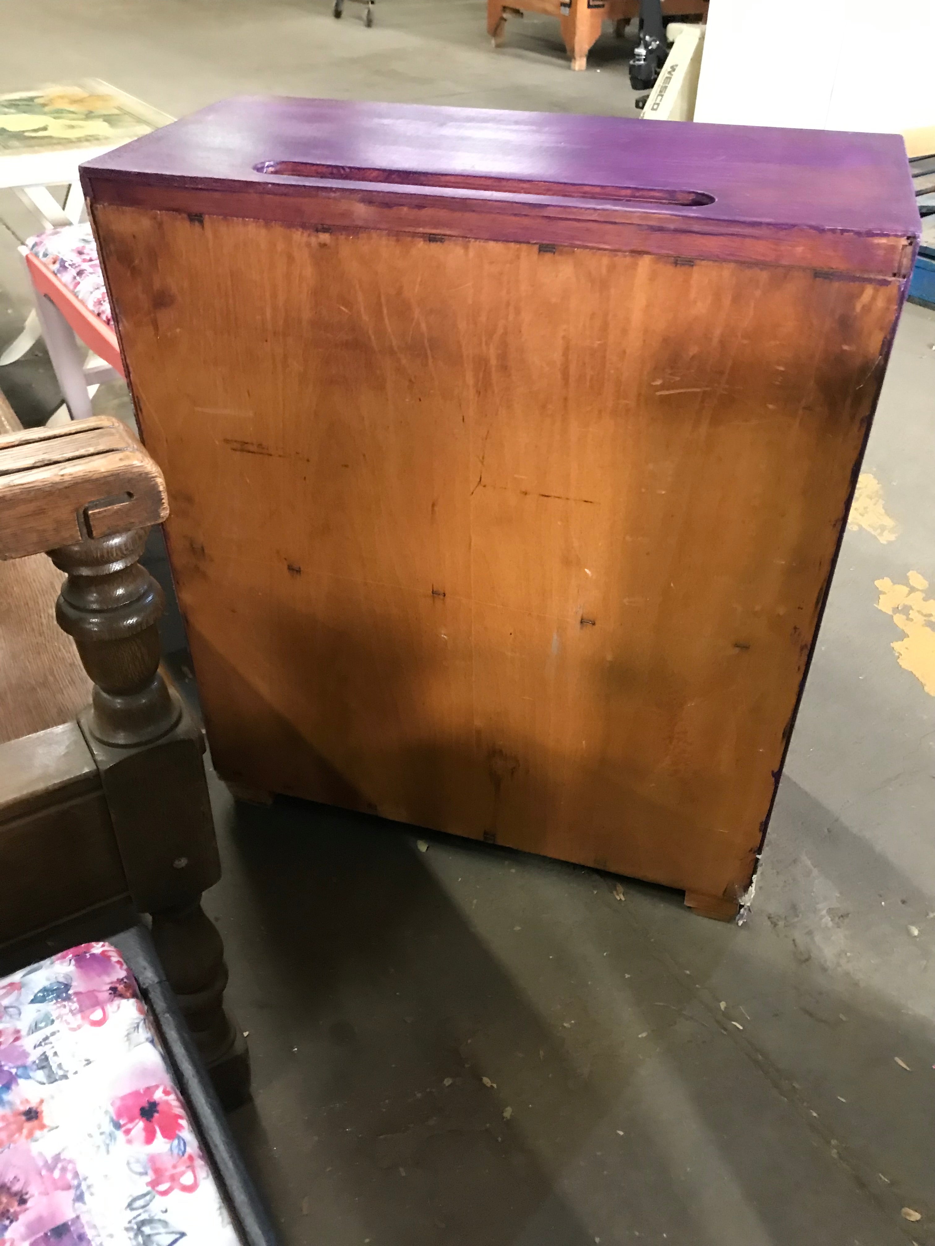 Small Wood Bookshelf- Painted Purple