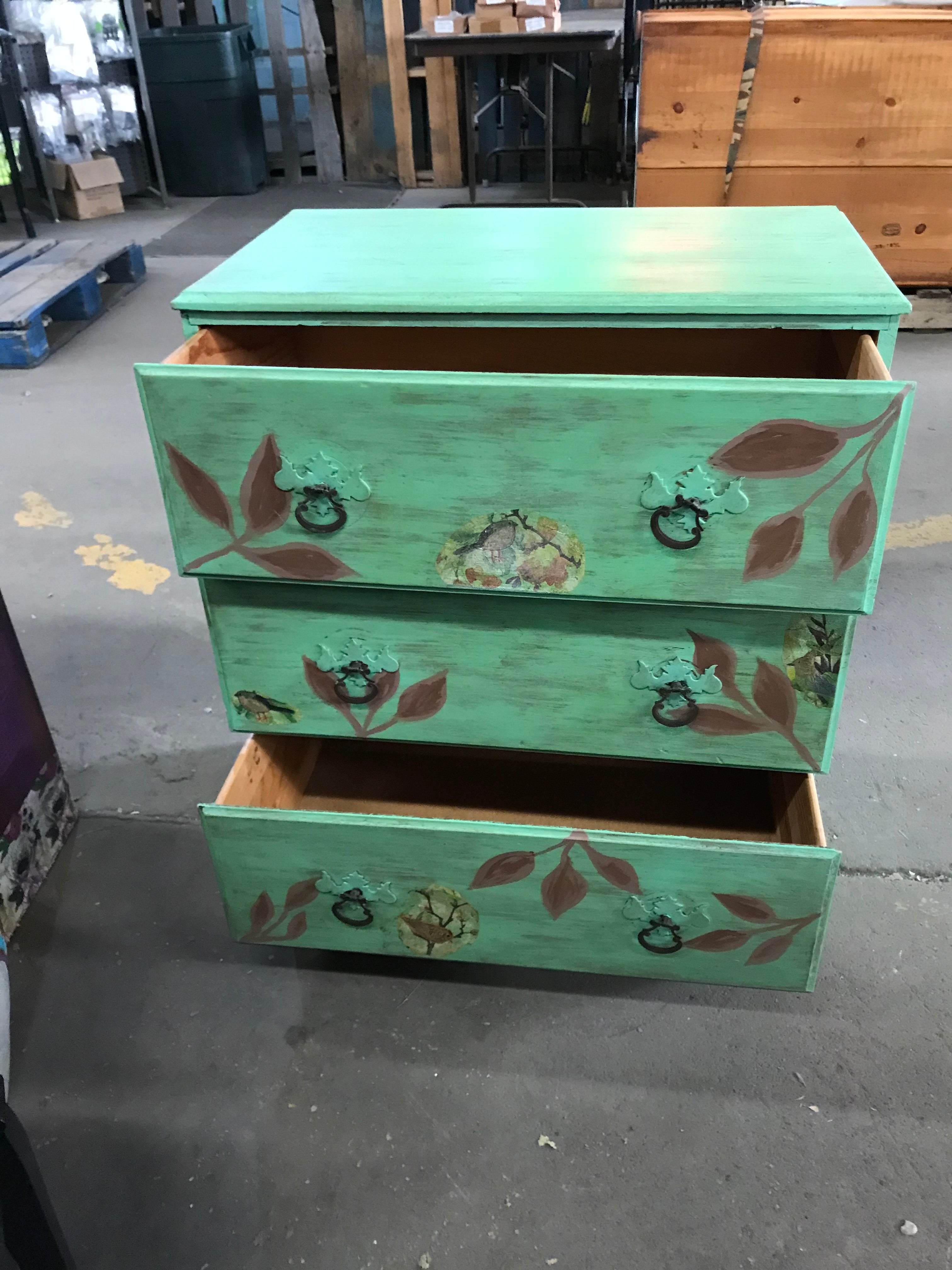 Green Chest 4- Drawers