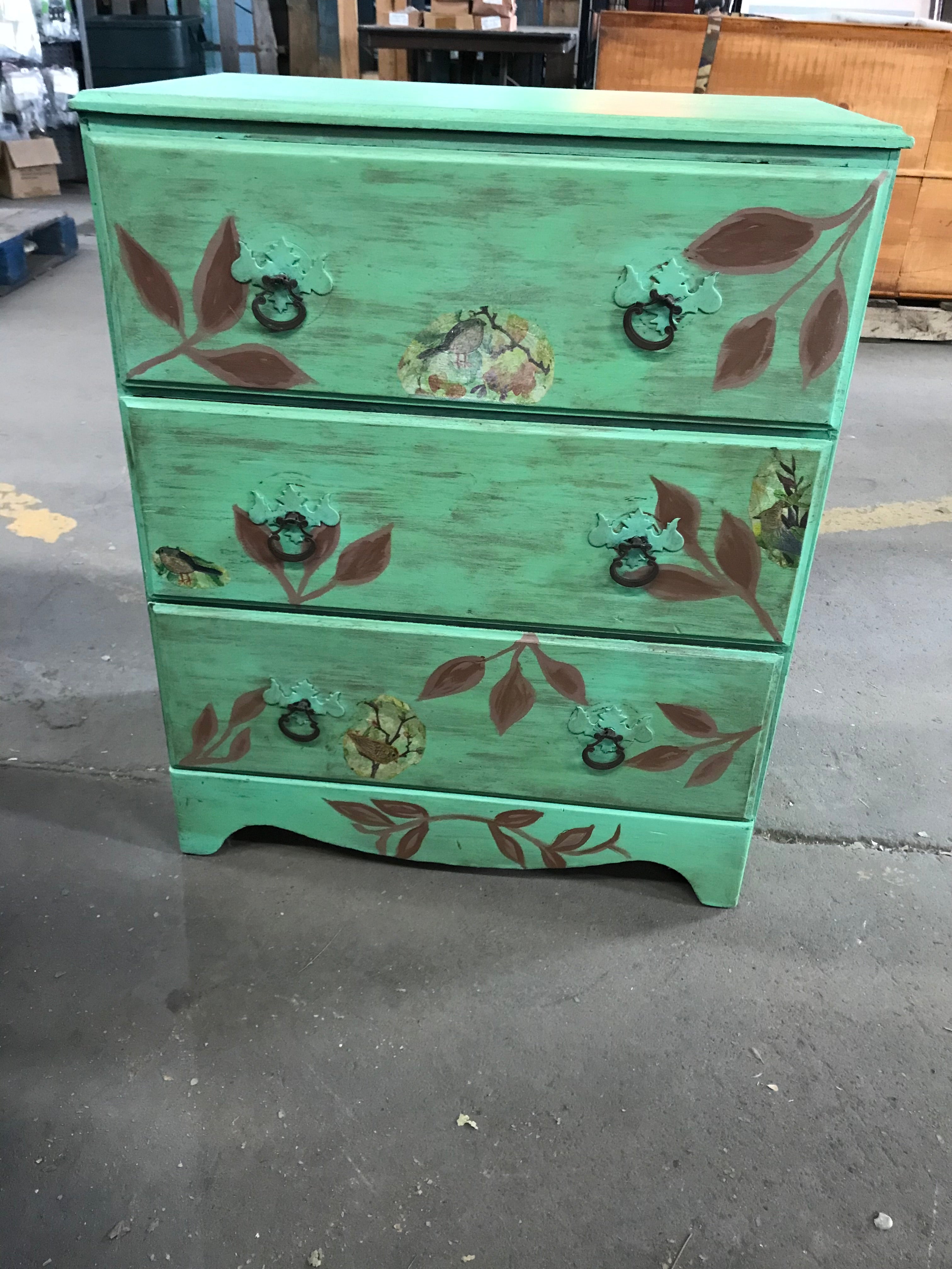 Green Chest 4- Drawers