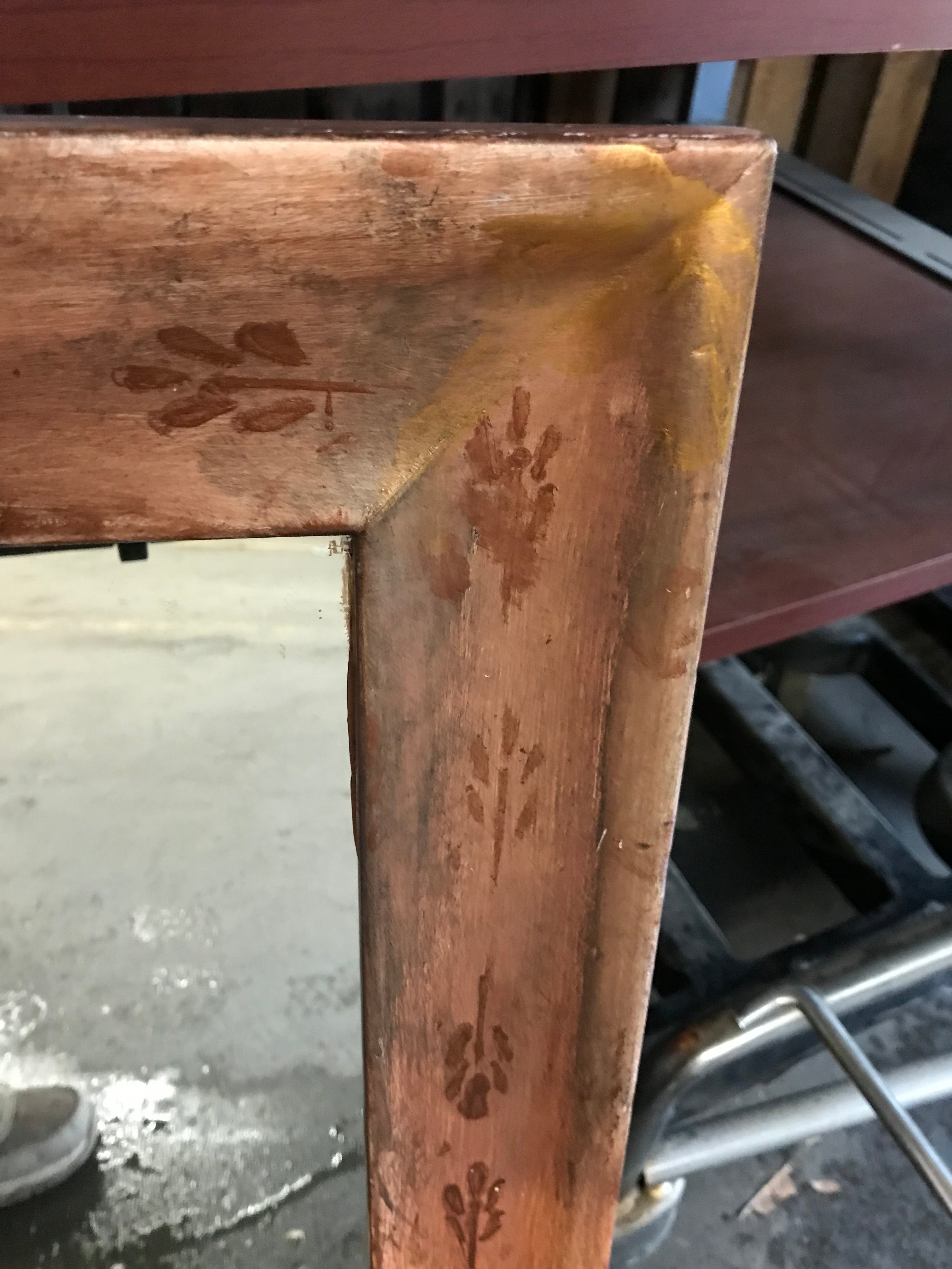Wood Frame Painted Mirror