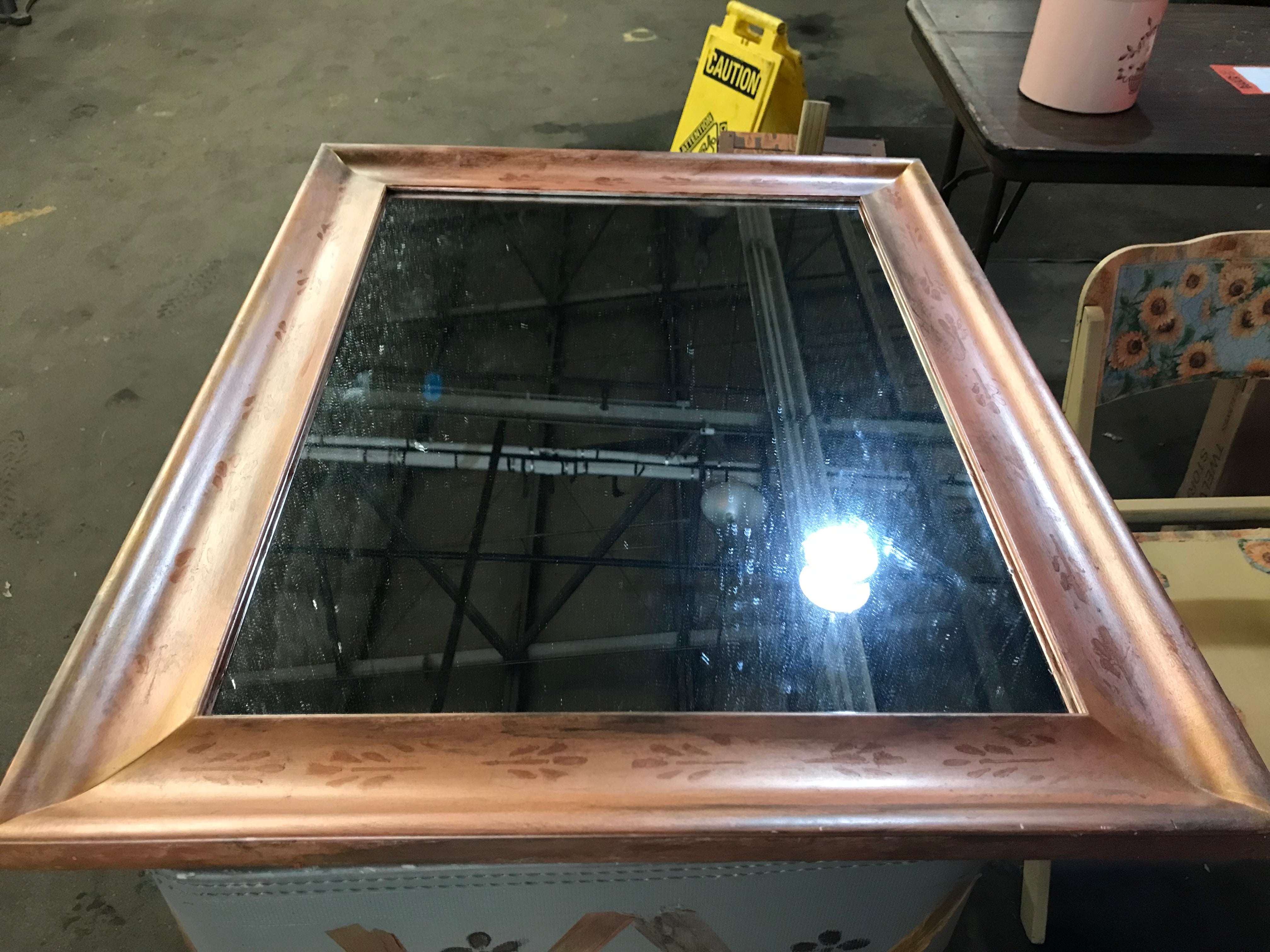 Wood Frame Painted Mirror