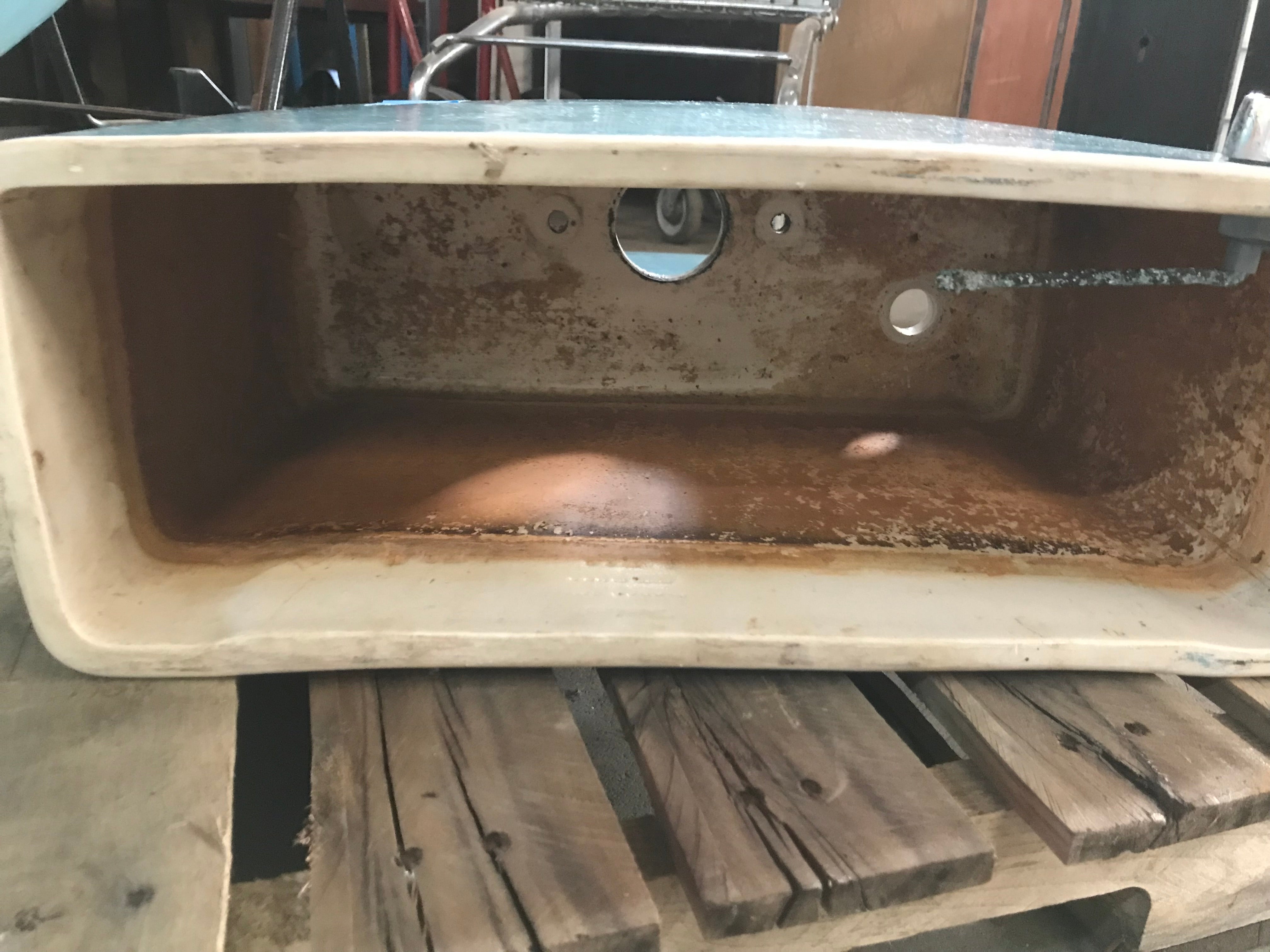 Vintage 1963 Blue Two Piece Toilet T-72