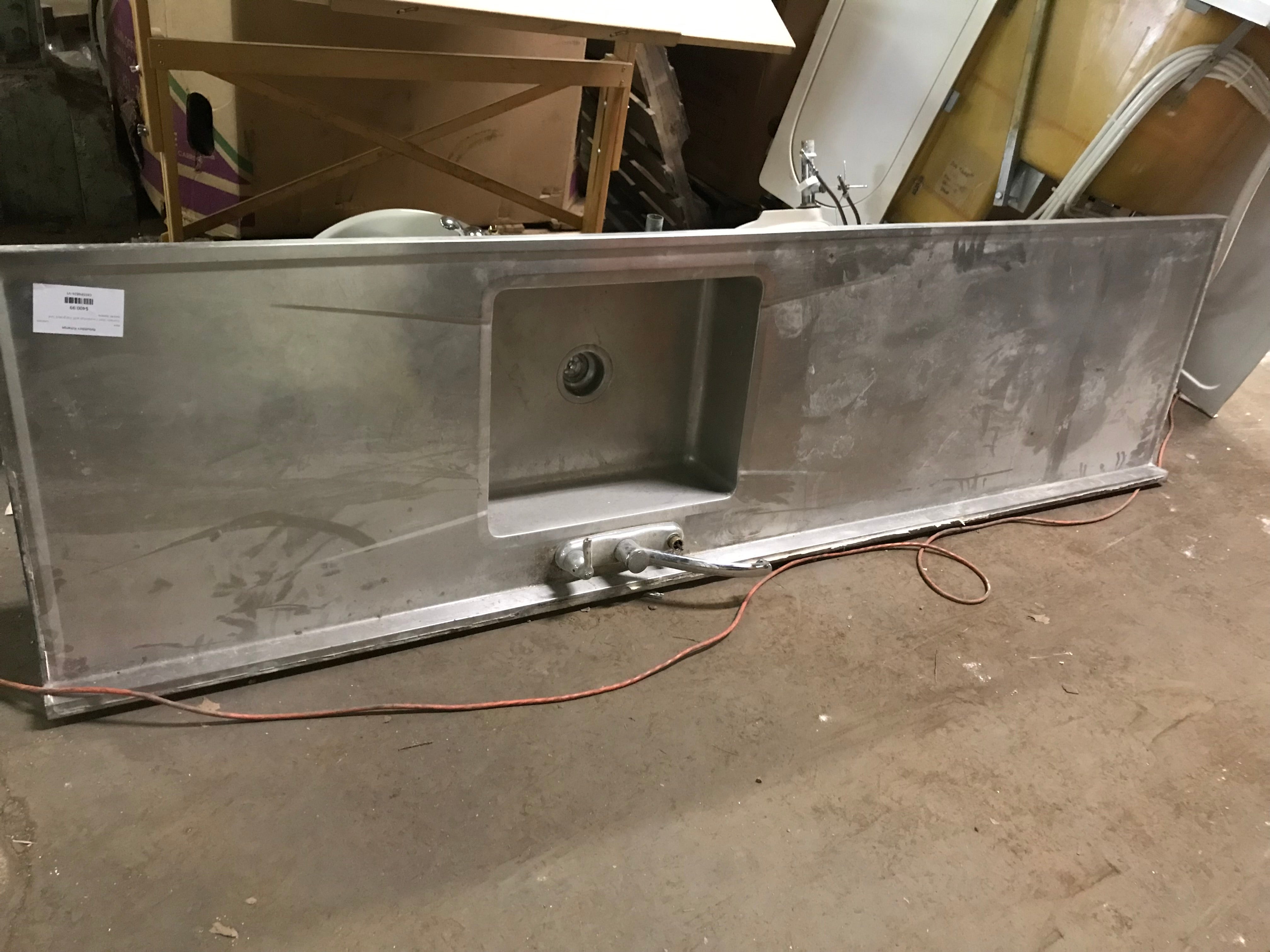 Stainless Steel Countertop with Integrated Sink