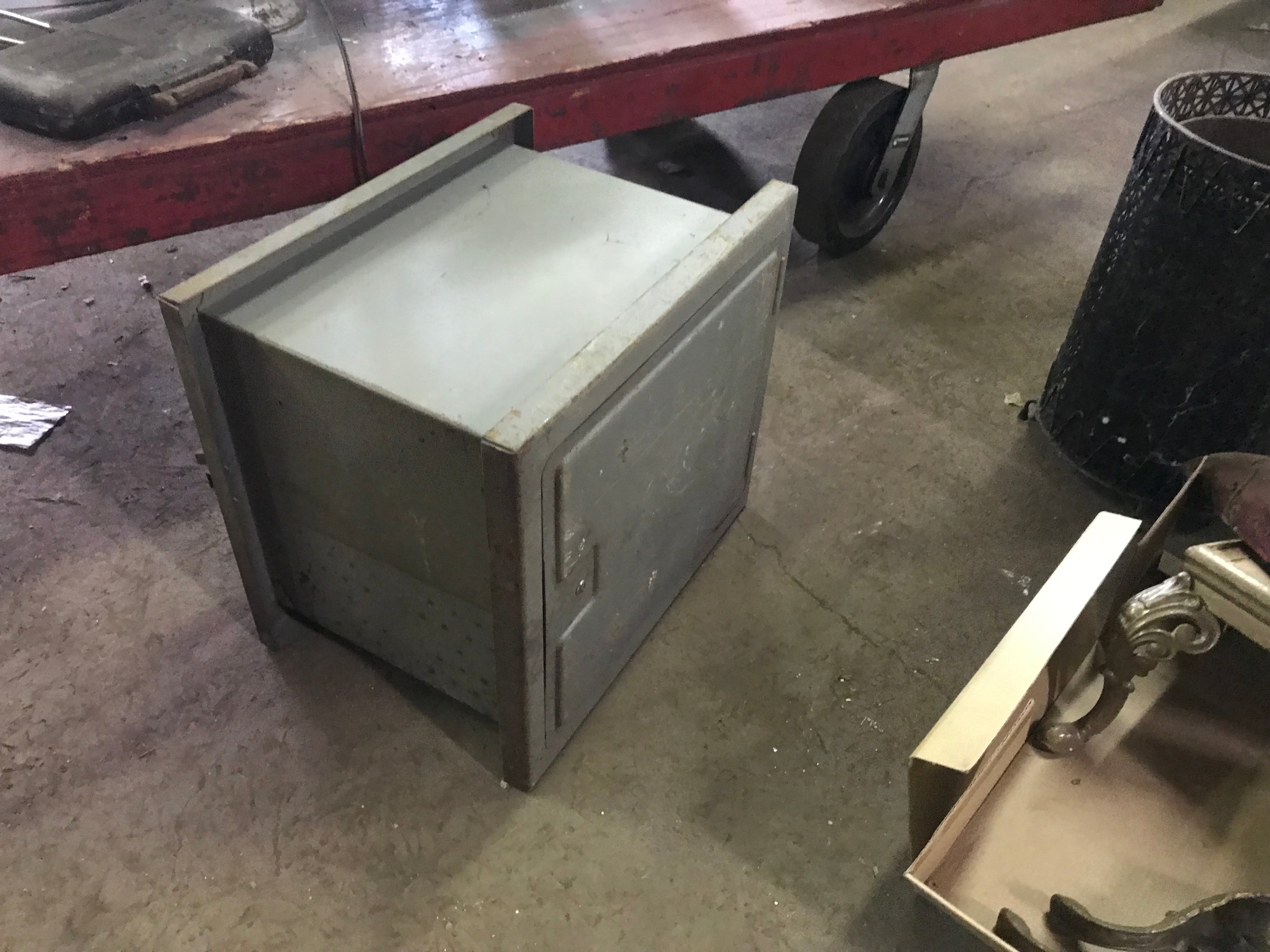Vintage Metal Two Sided Wall Milk Door Storage