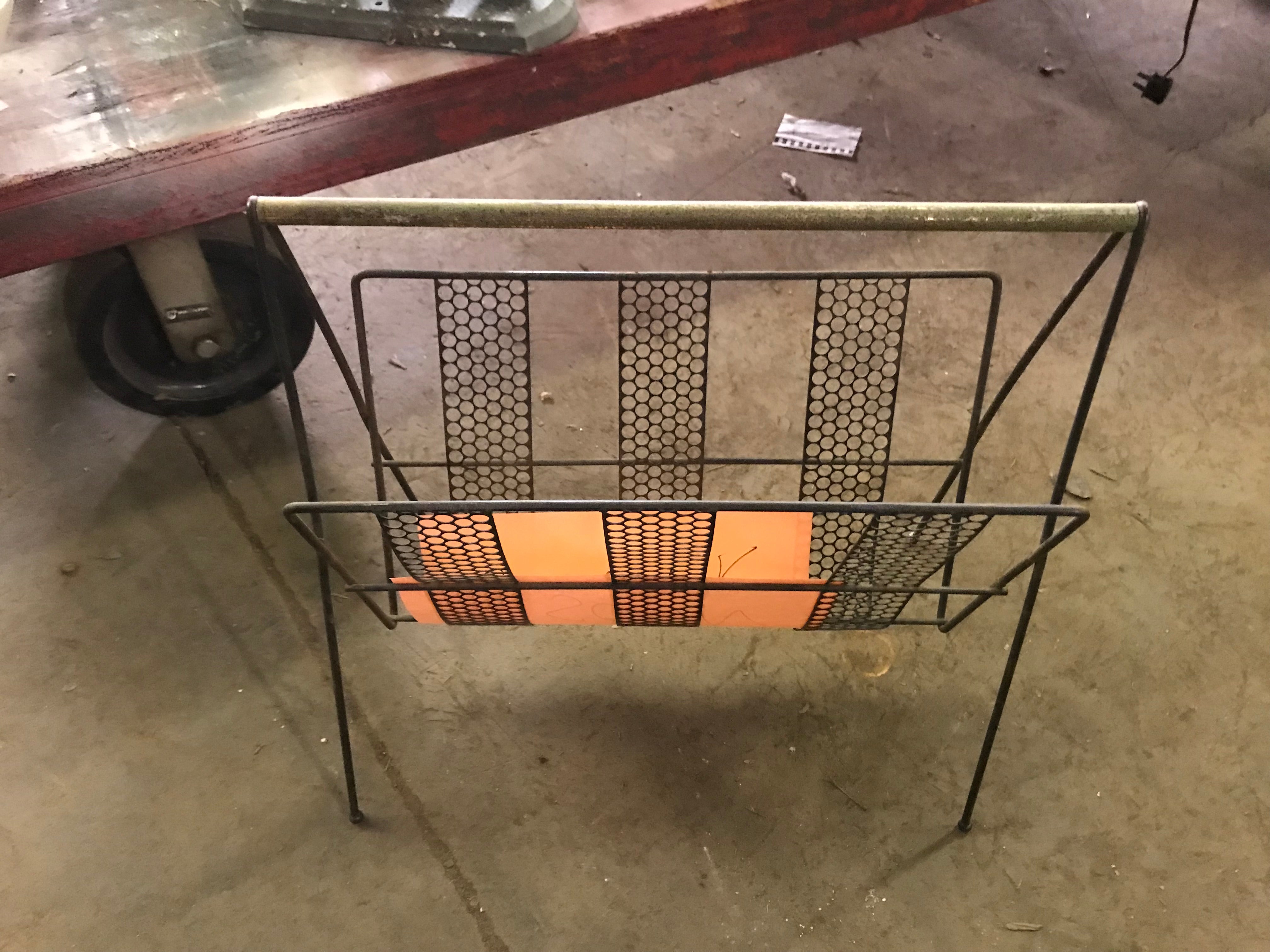 Vintage Metal Magazine Rack