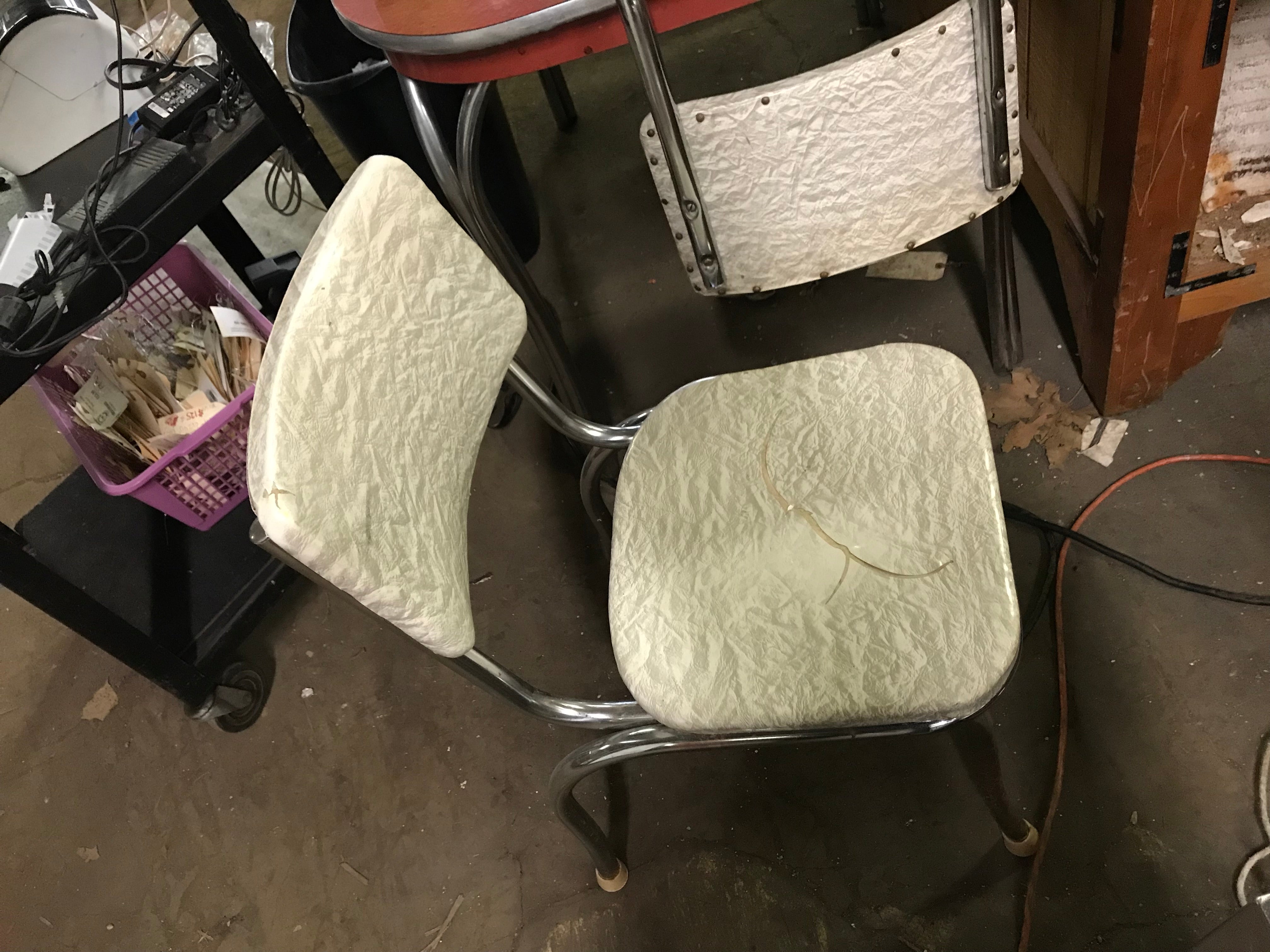 Vintage Metal Kitchen Chair from 1950's