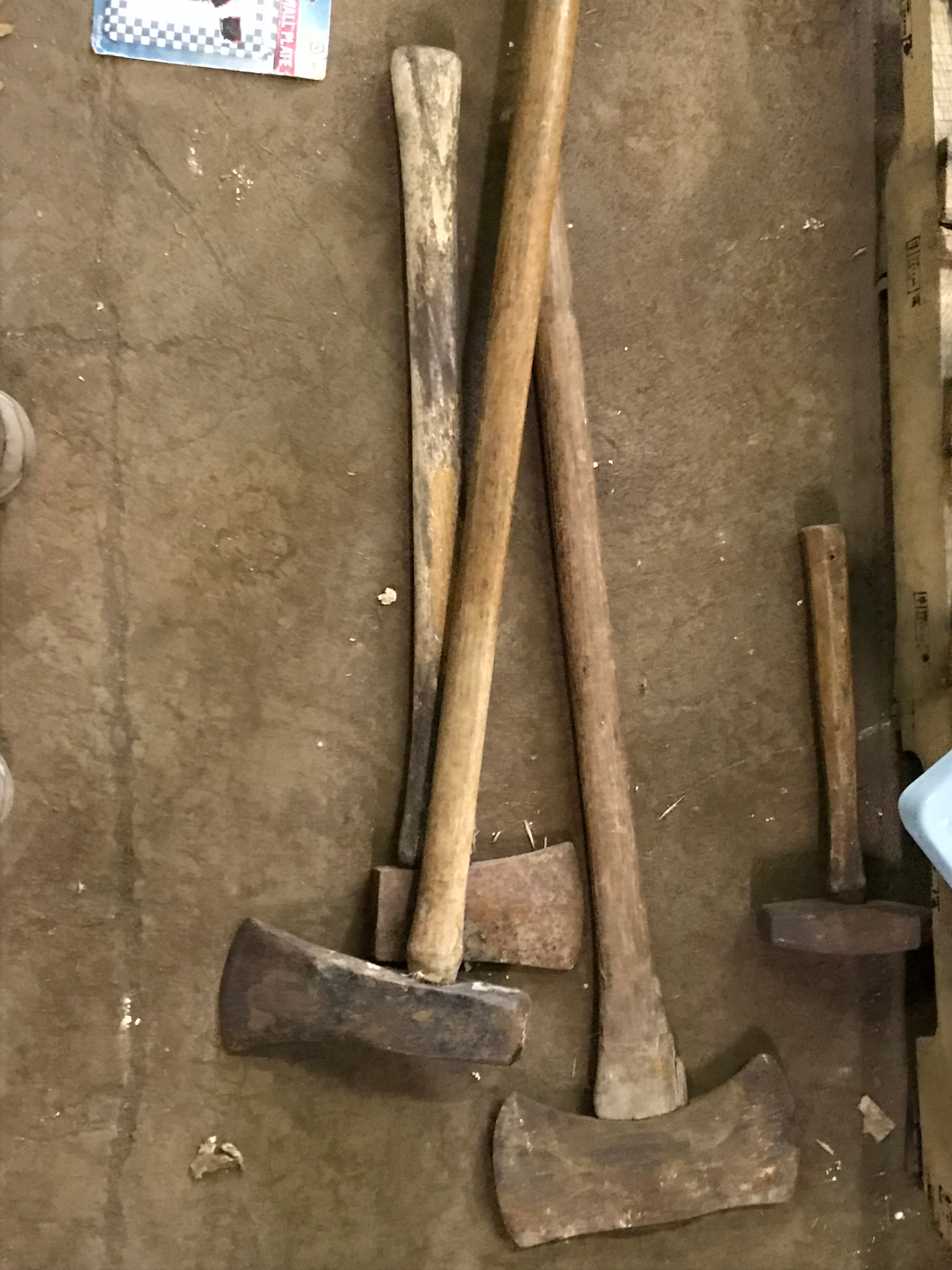 Hand Ax with Wood Handle
