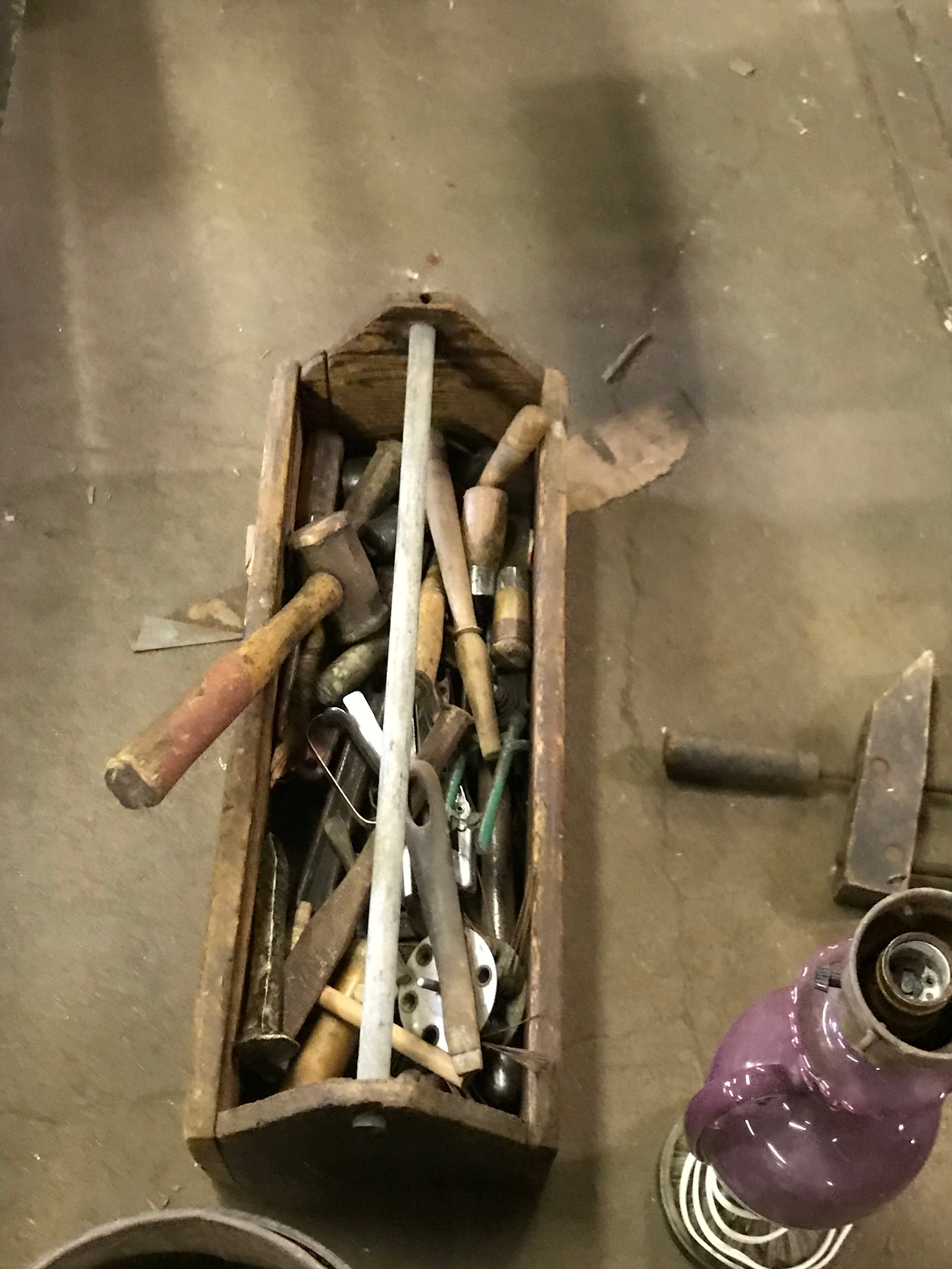 Wood Tool Box with Tools (22")