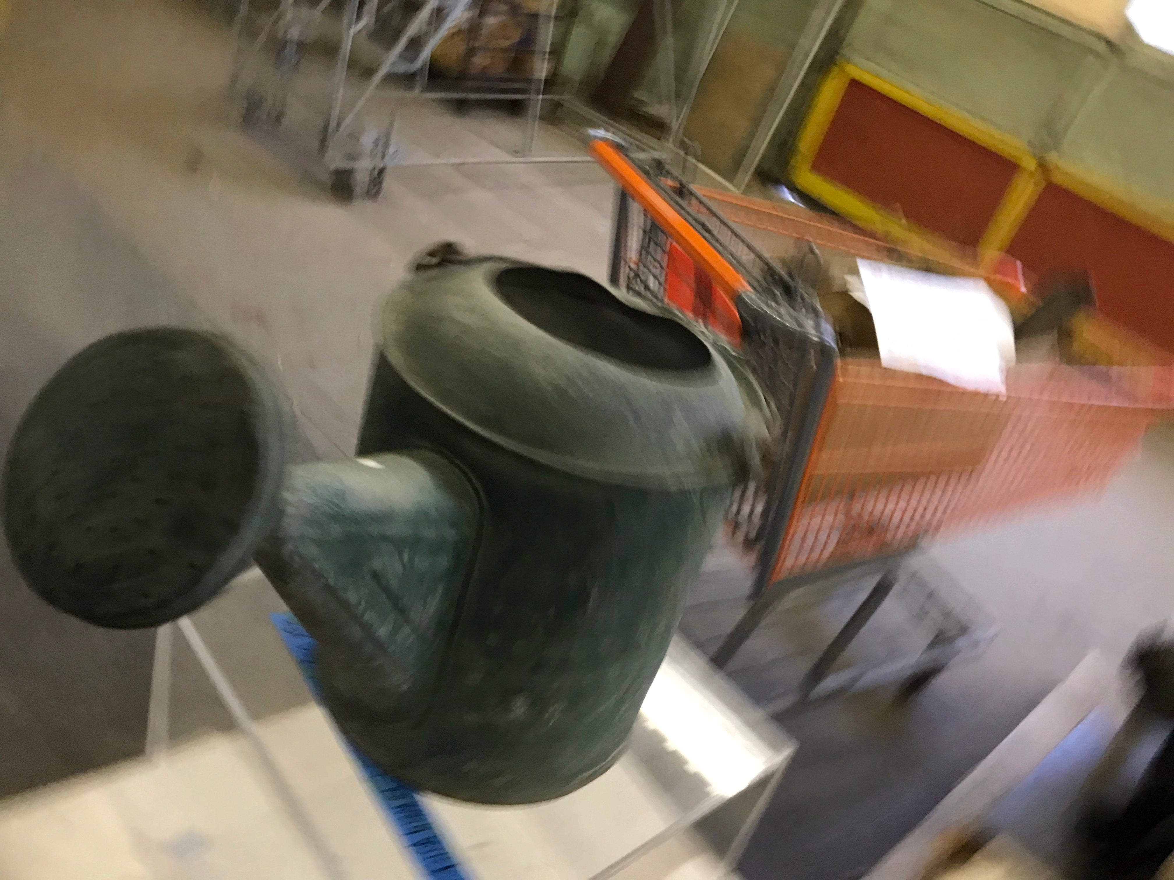 Vintage Green Metal Watering Can