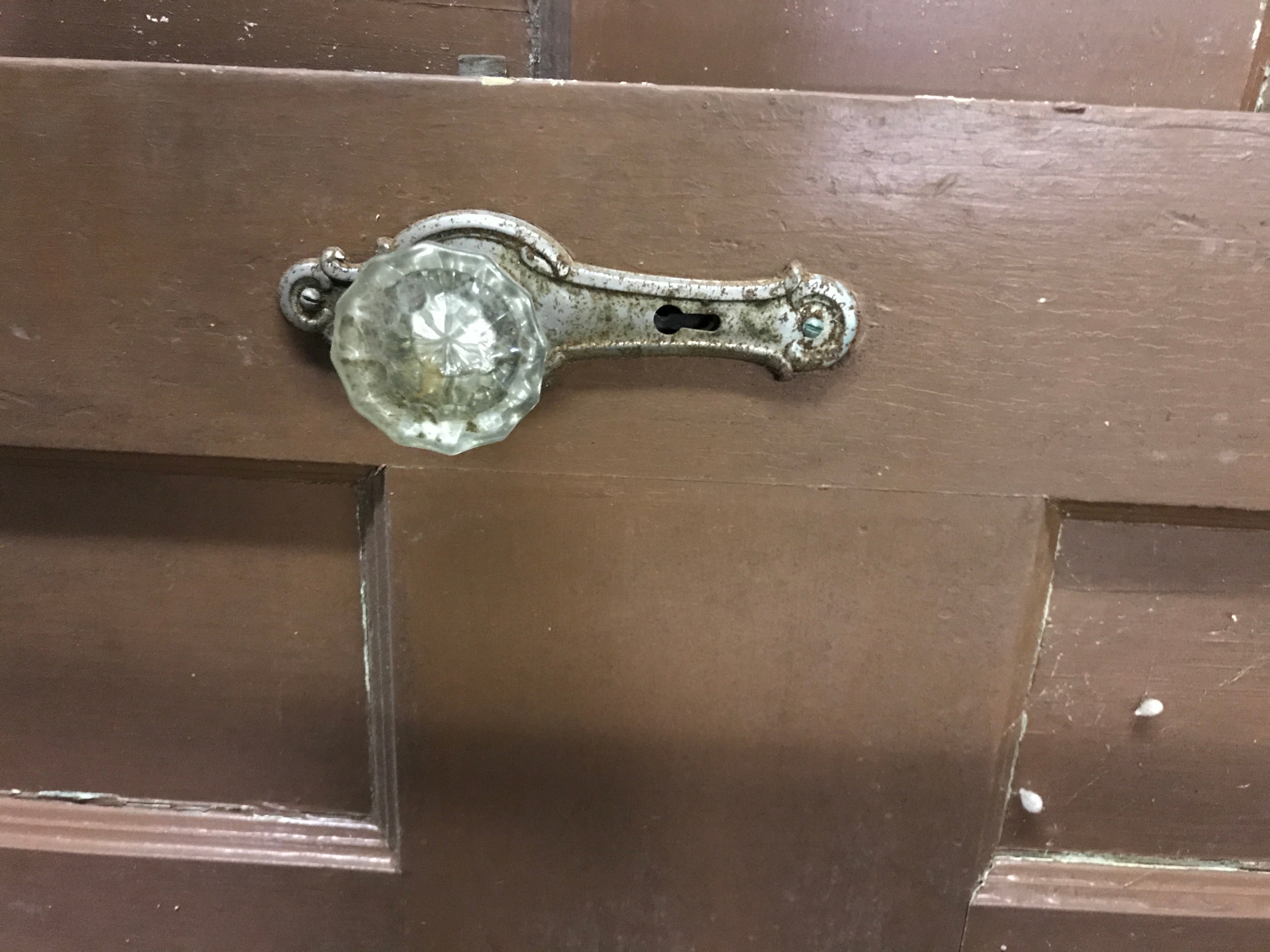 6- Panel Door with Glass Door Knob