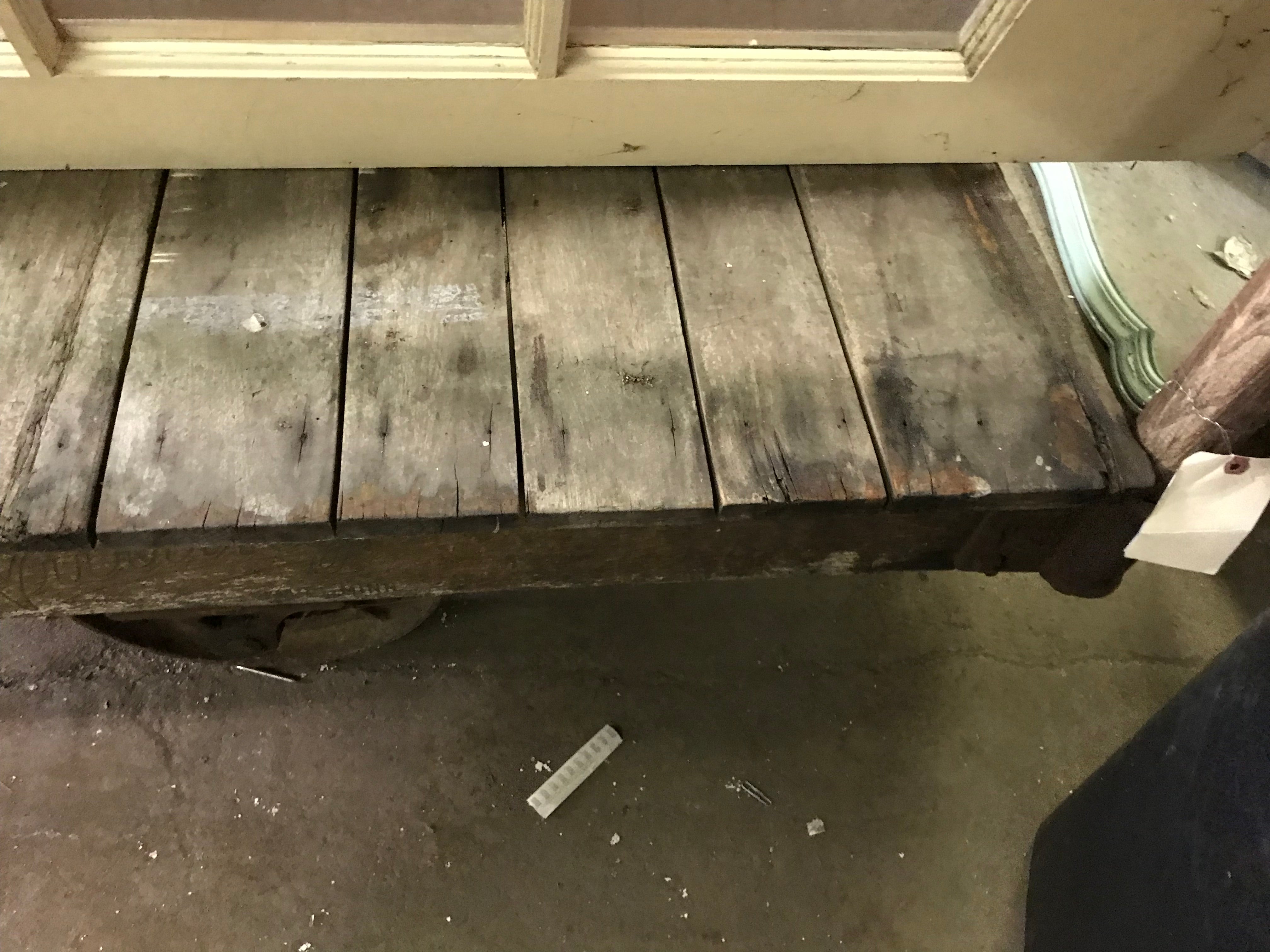 Wood Industrial Cart with Large Wheels