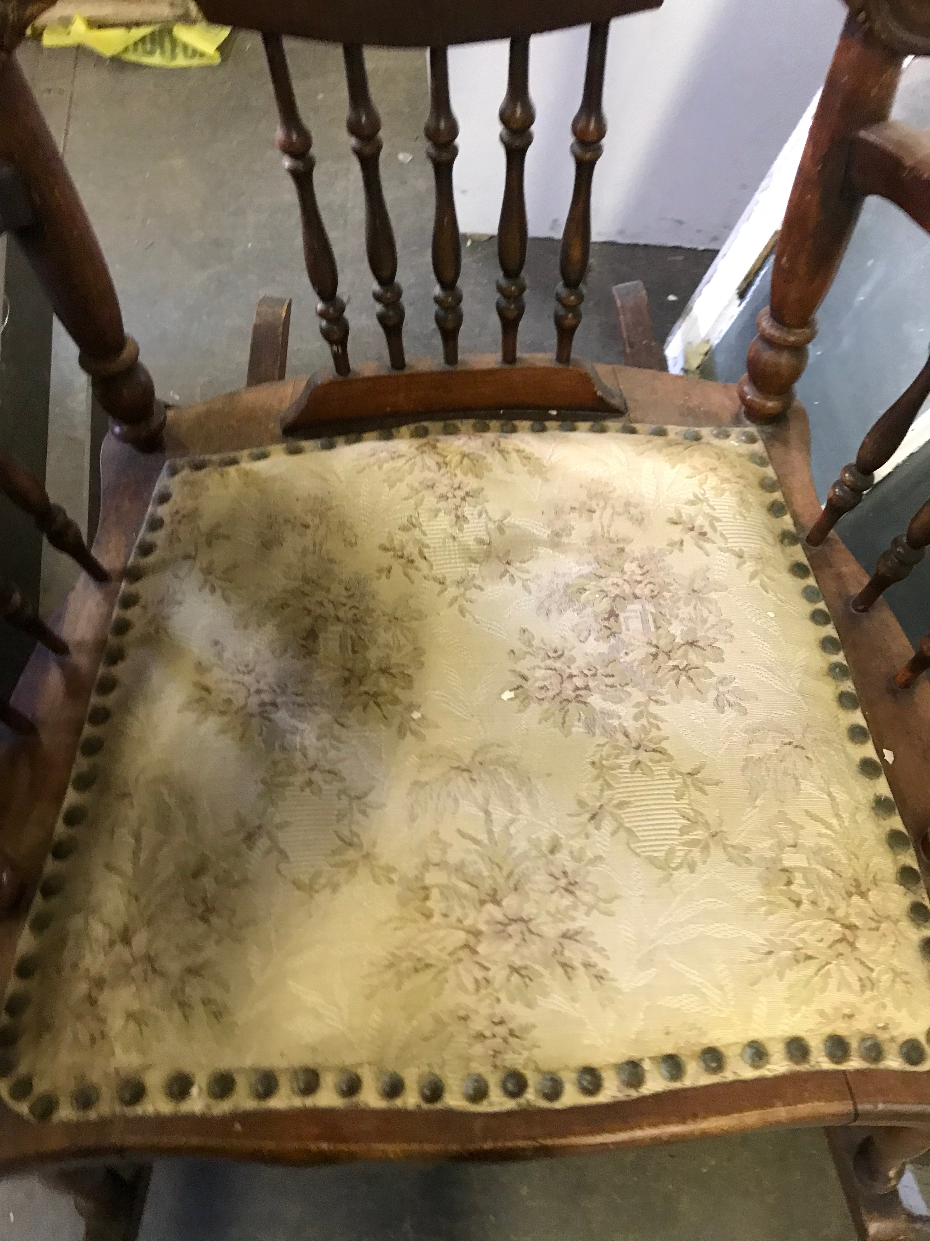 Antique Wood Carved Rocking Chair