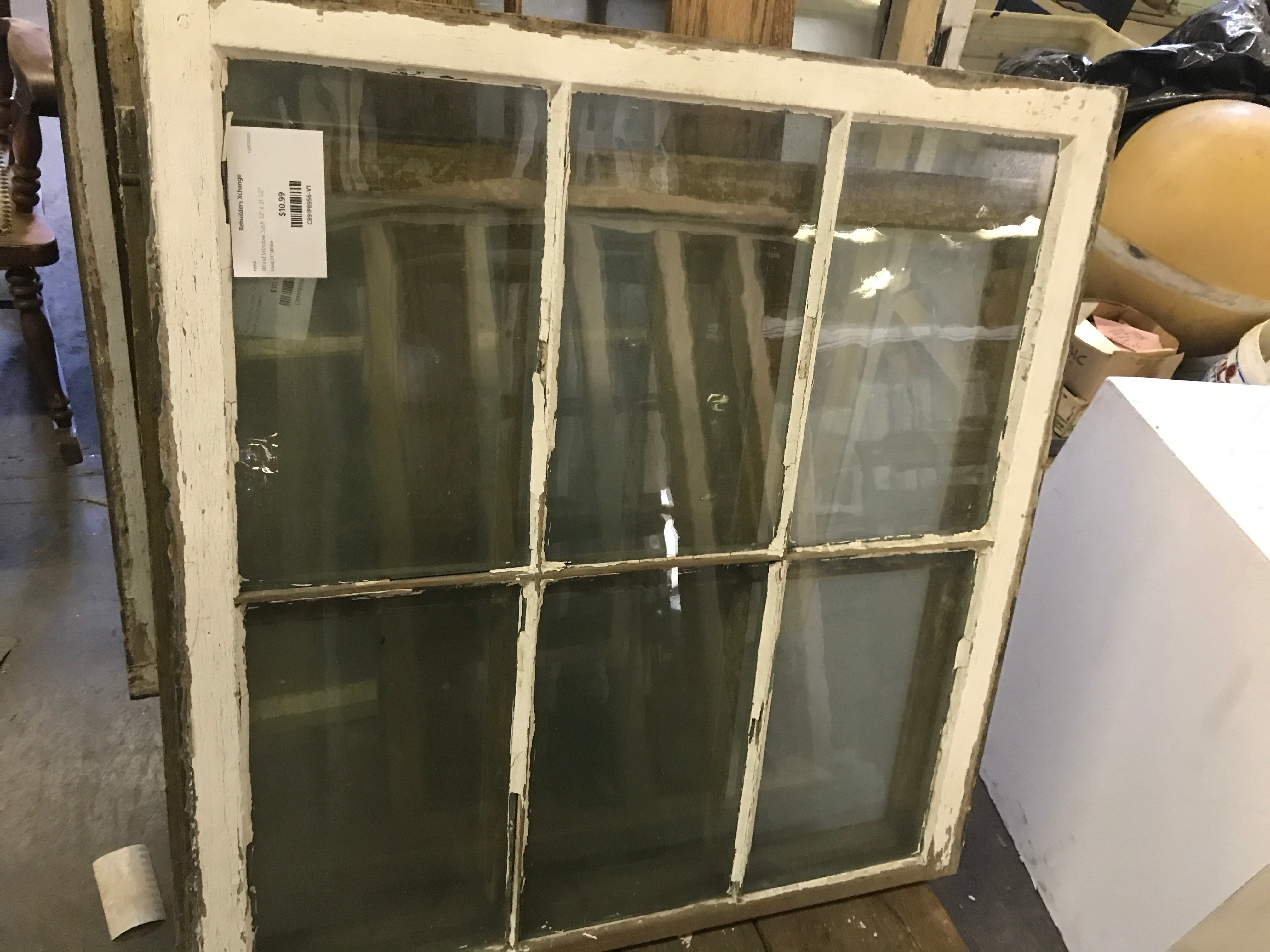 Wood Window Sash 33" x 31 1/2"