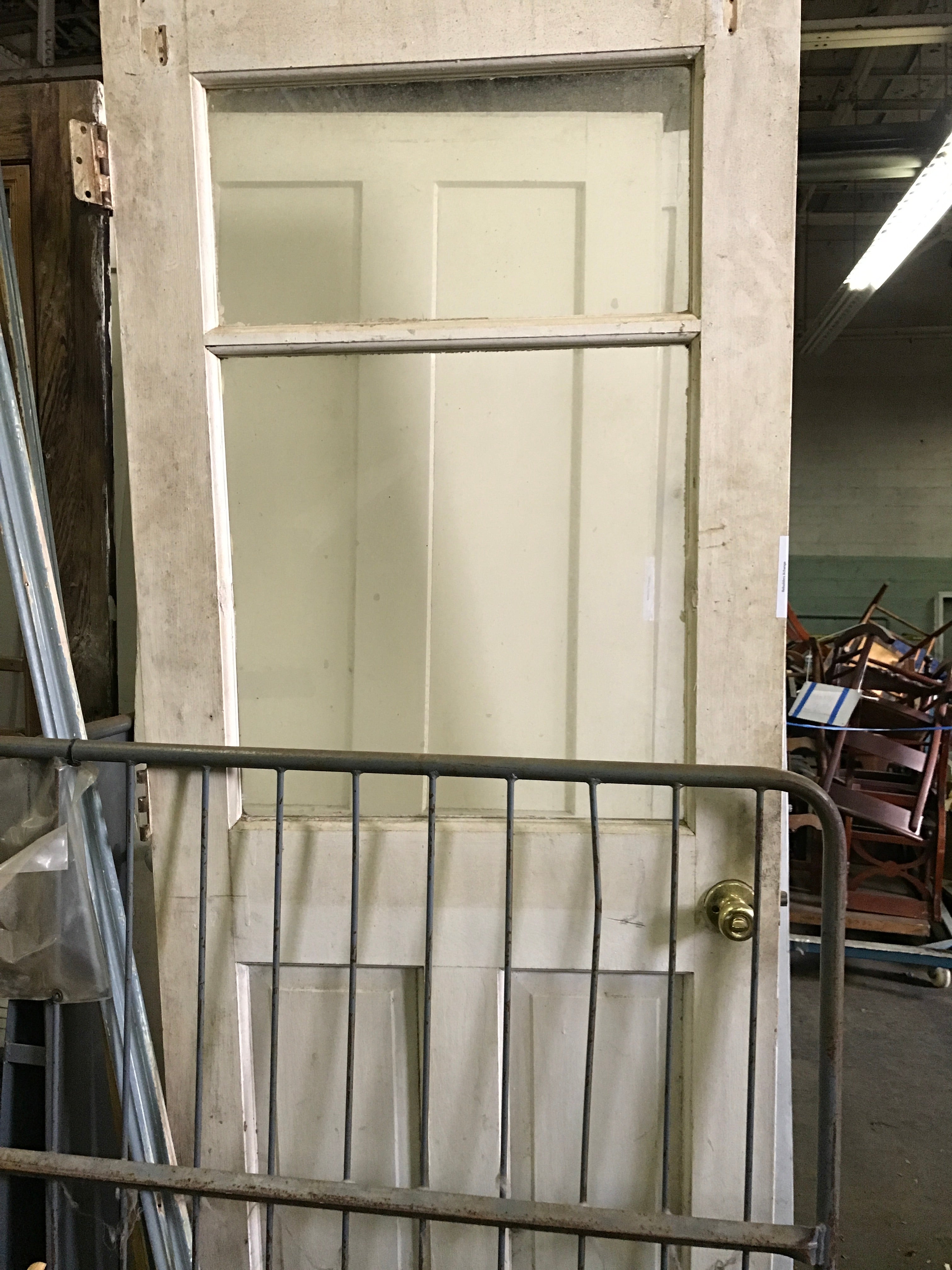 Wood Door Exterior 2- Glass Panes 32"