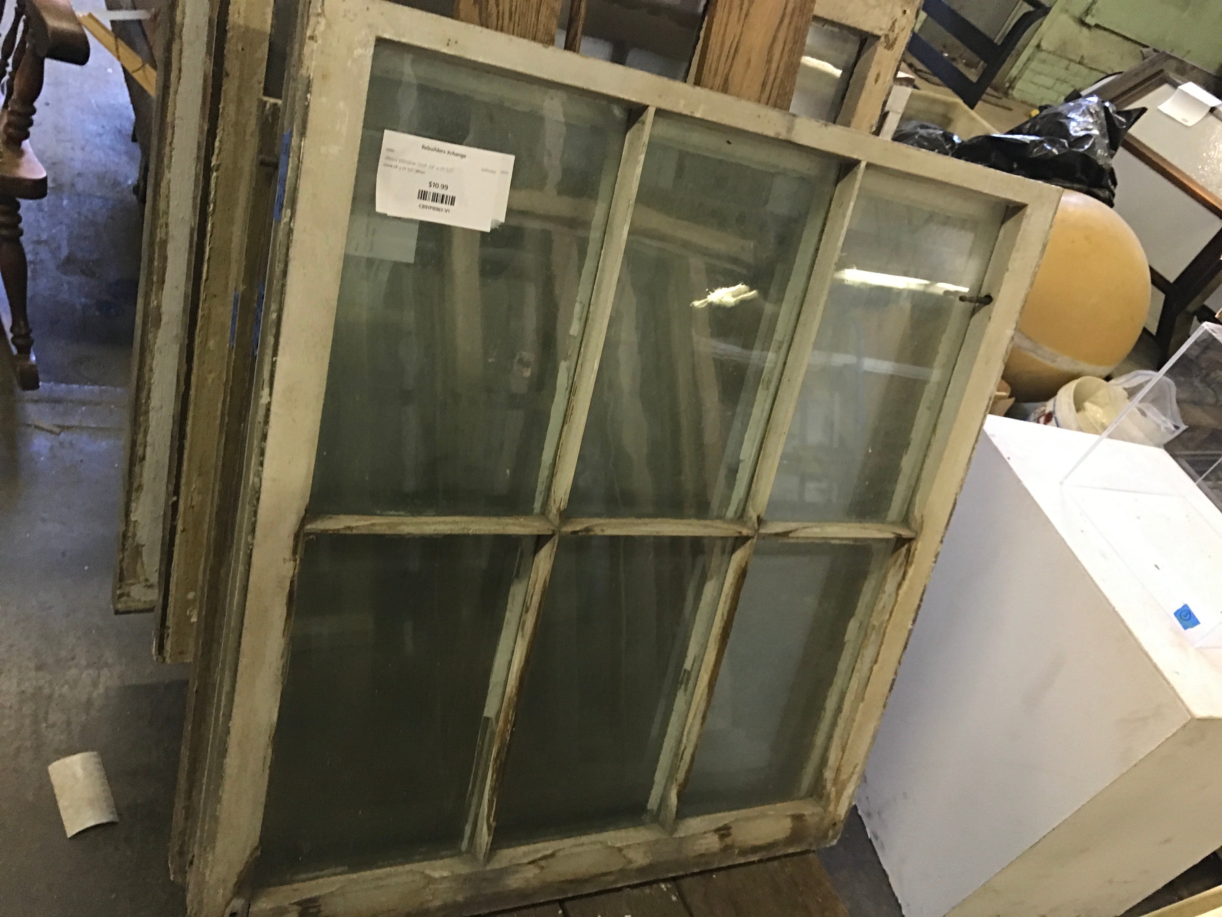 Wood Window Sash 34" x 31 1/2"