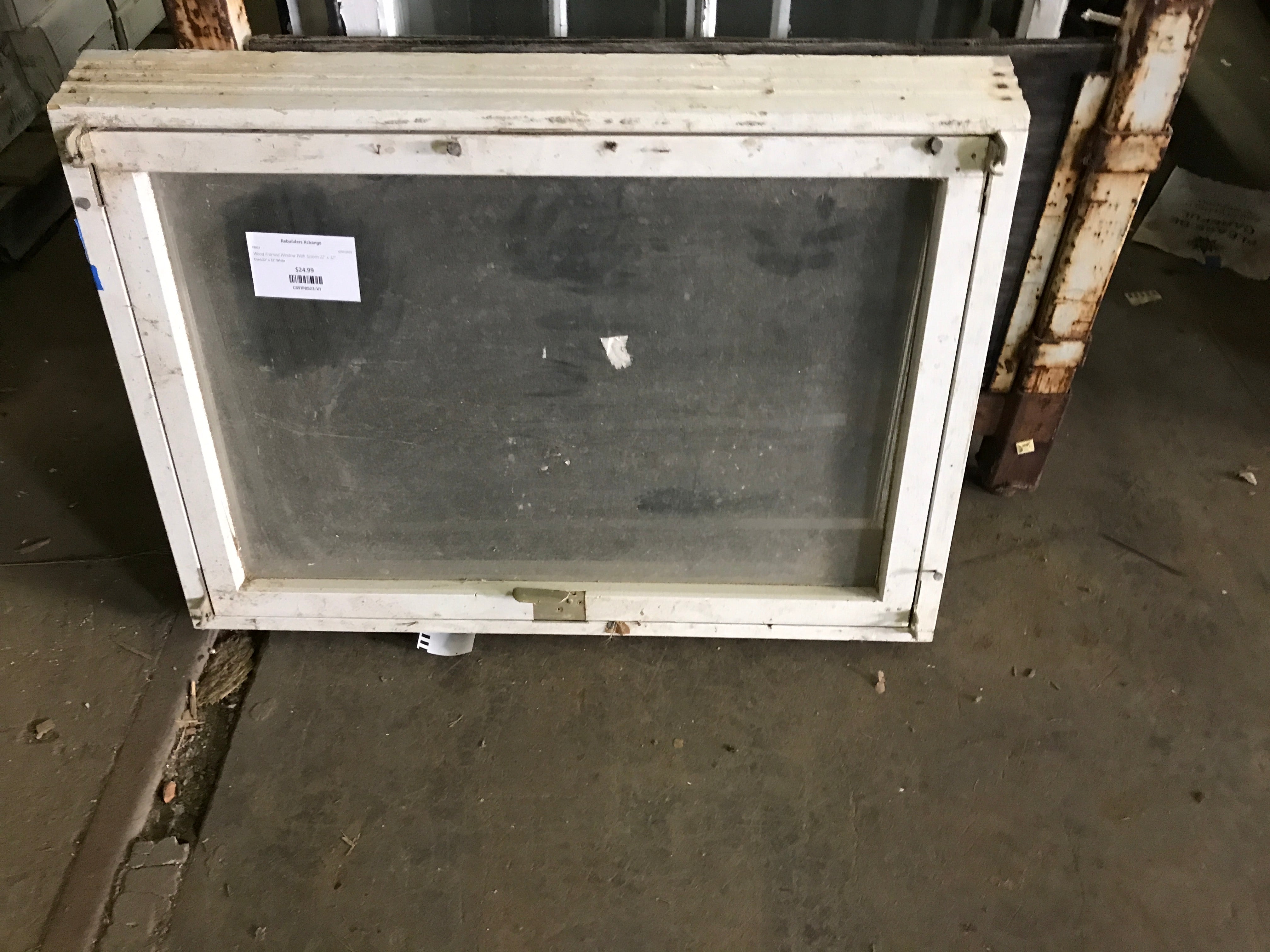 Wood Framed Window With Screen 22" x 32"