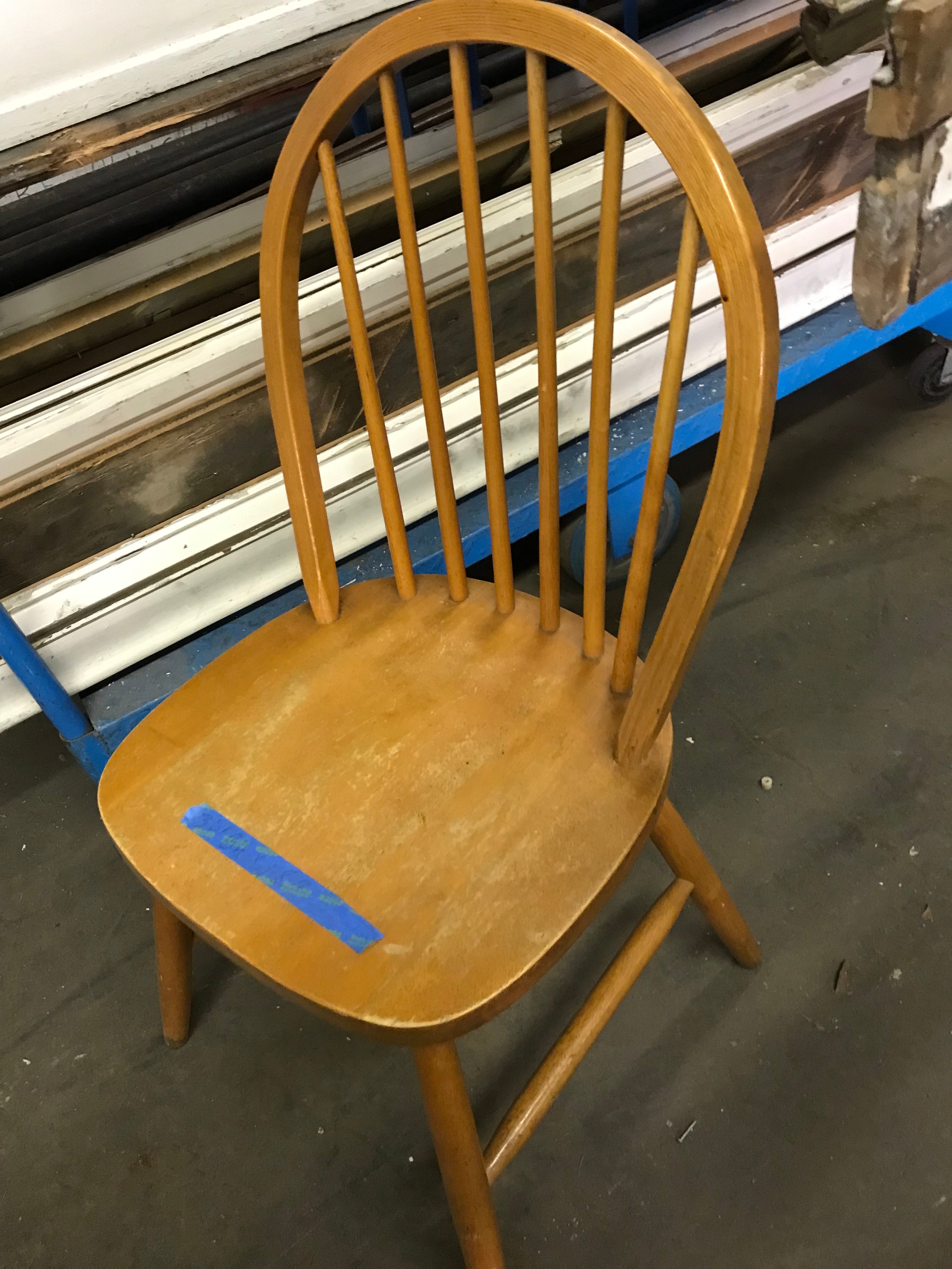 Wood Dining Chair with Rounded Back