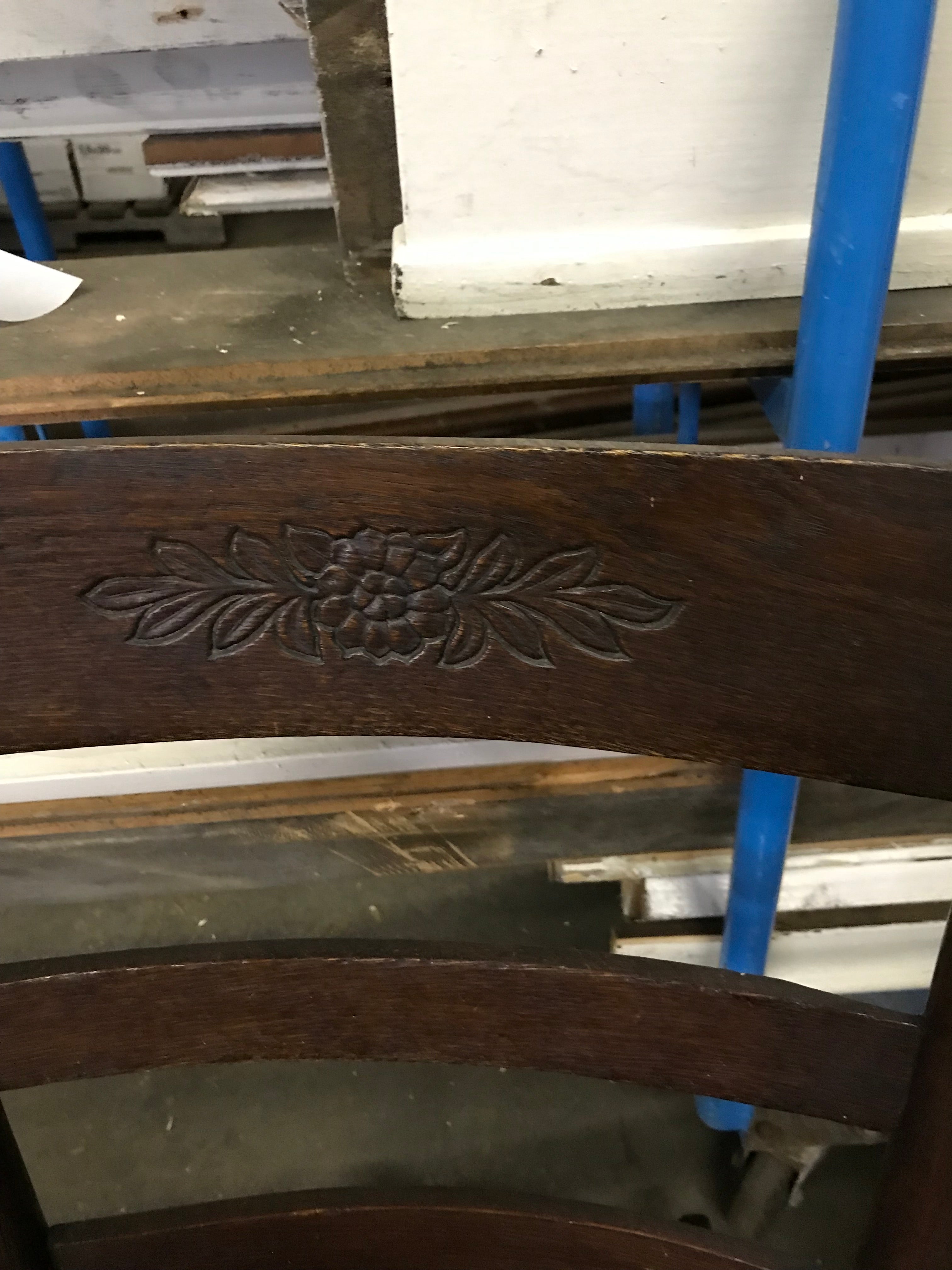 Shaker Style Rocking Chair with Embroidered Seat Cover