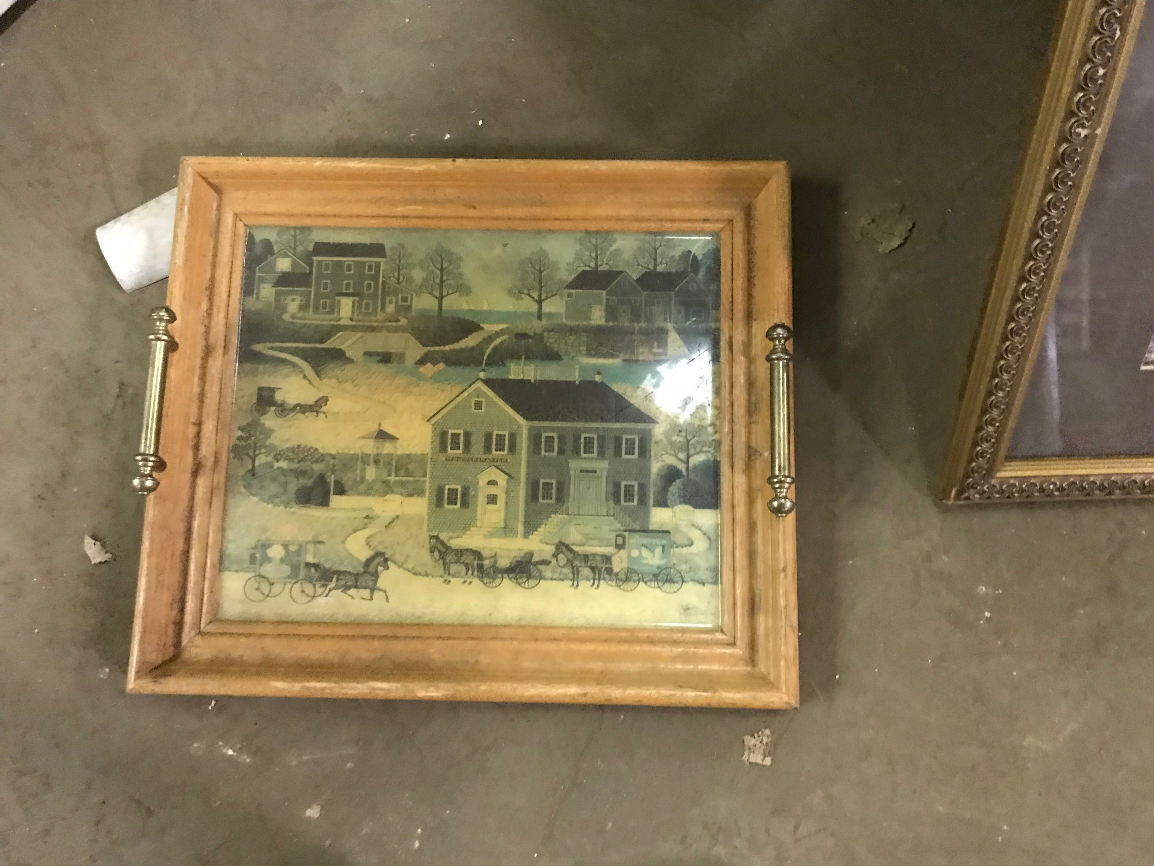 Tray from Wood Framed Art with Handles