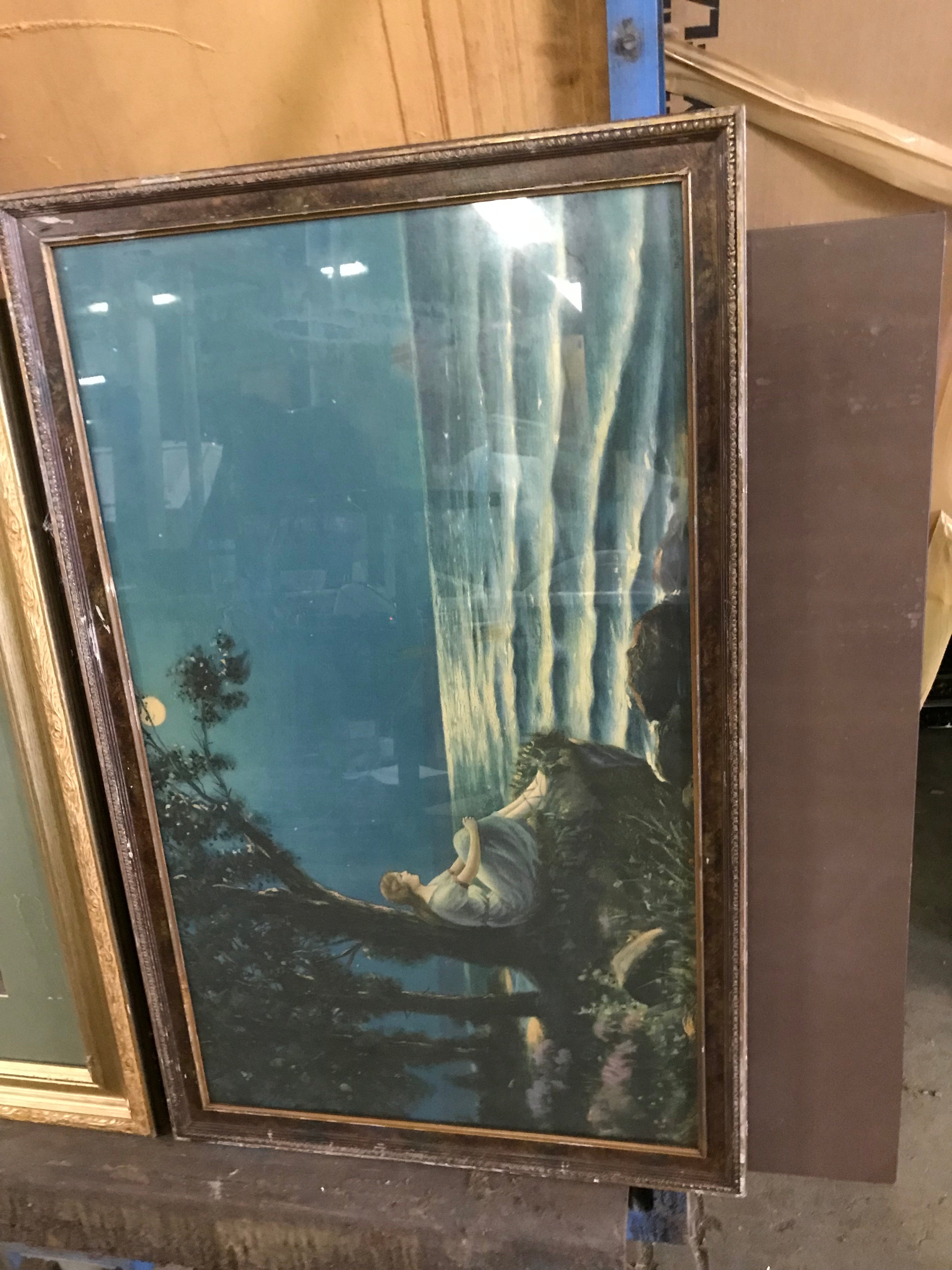 Wall Art- Wood Frame "Lady at Nightfall"